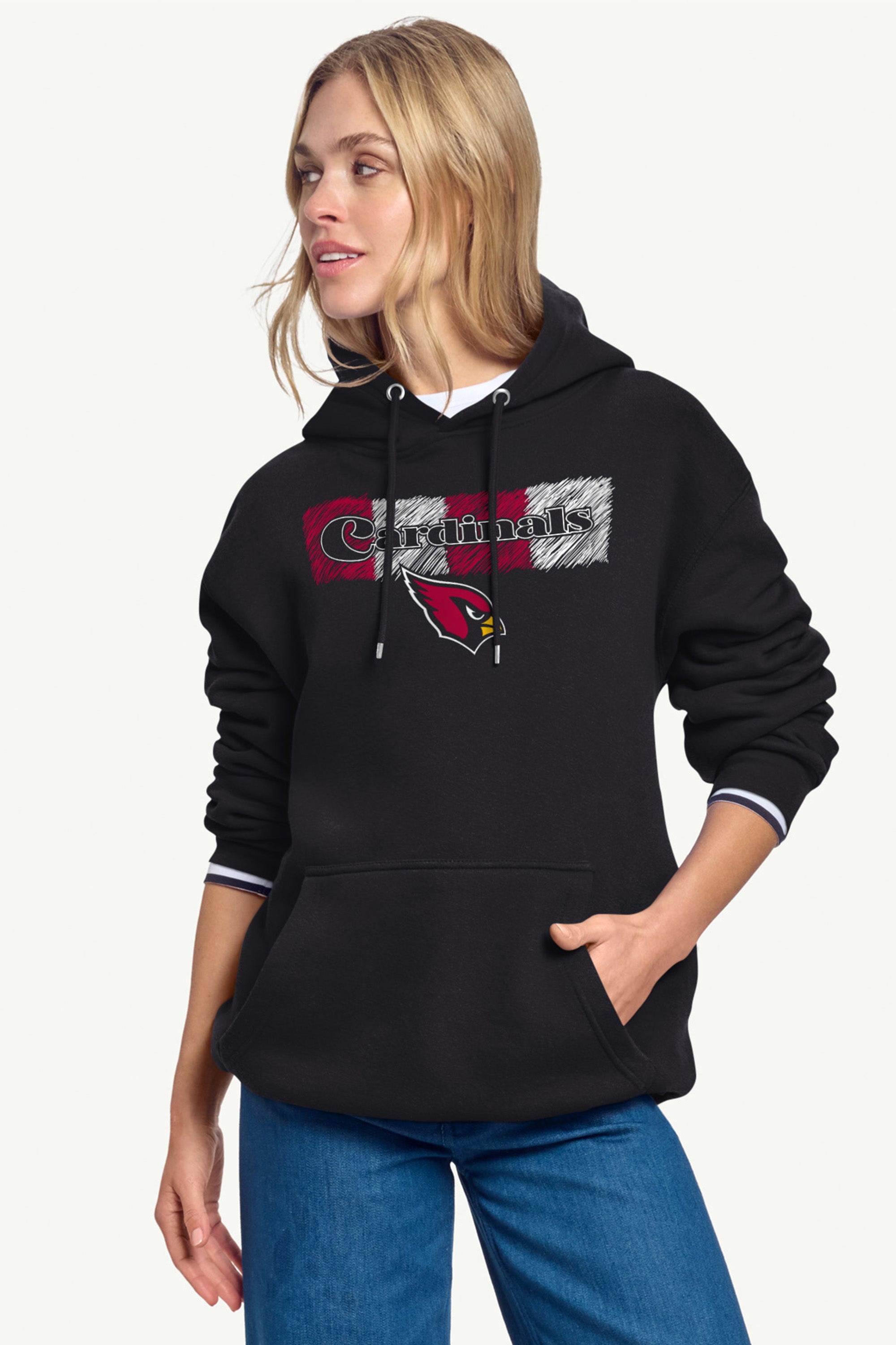 WOMENS ARIZONA CARDINALS COLOR SHADDING HOODIE View 2 | Arizona Cardinals