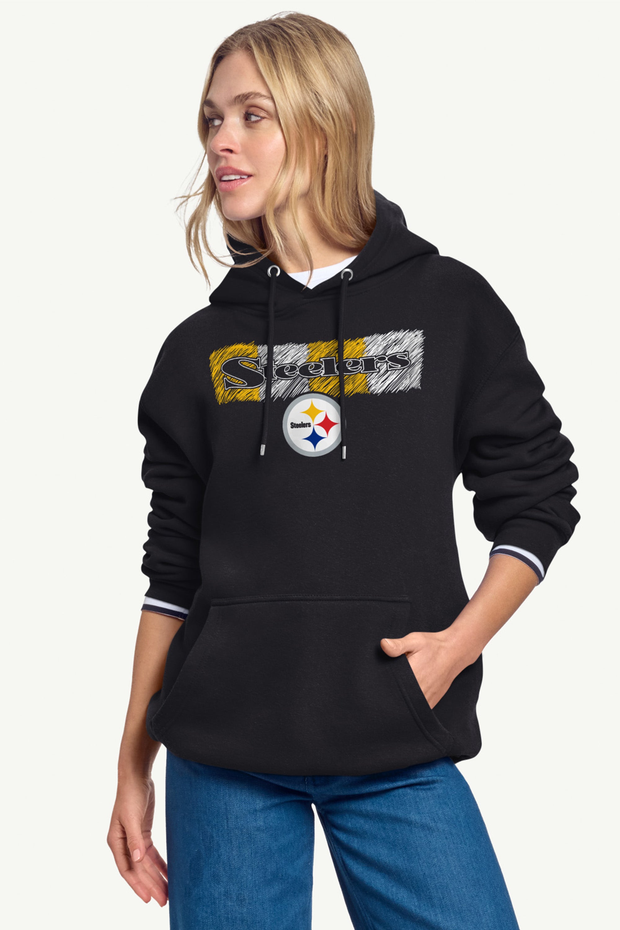 WOMENS PITTSBURGH STEELERS COLOR SHADING HOODIE View 2 | Products