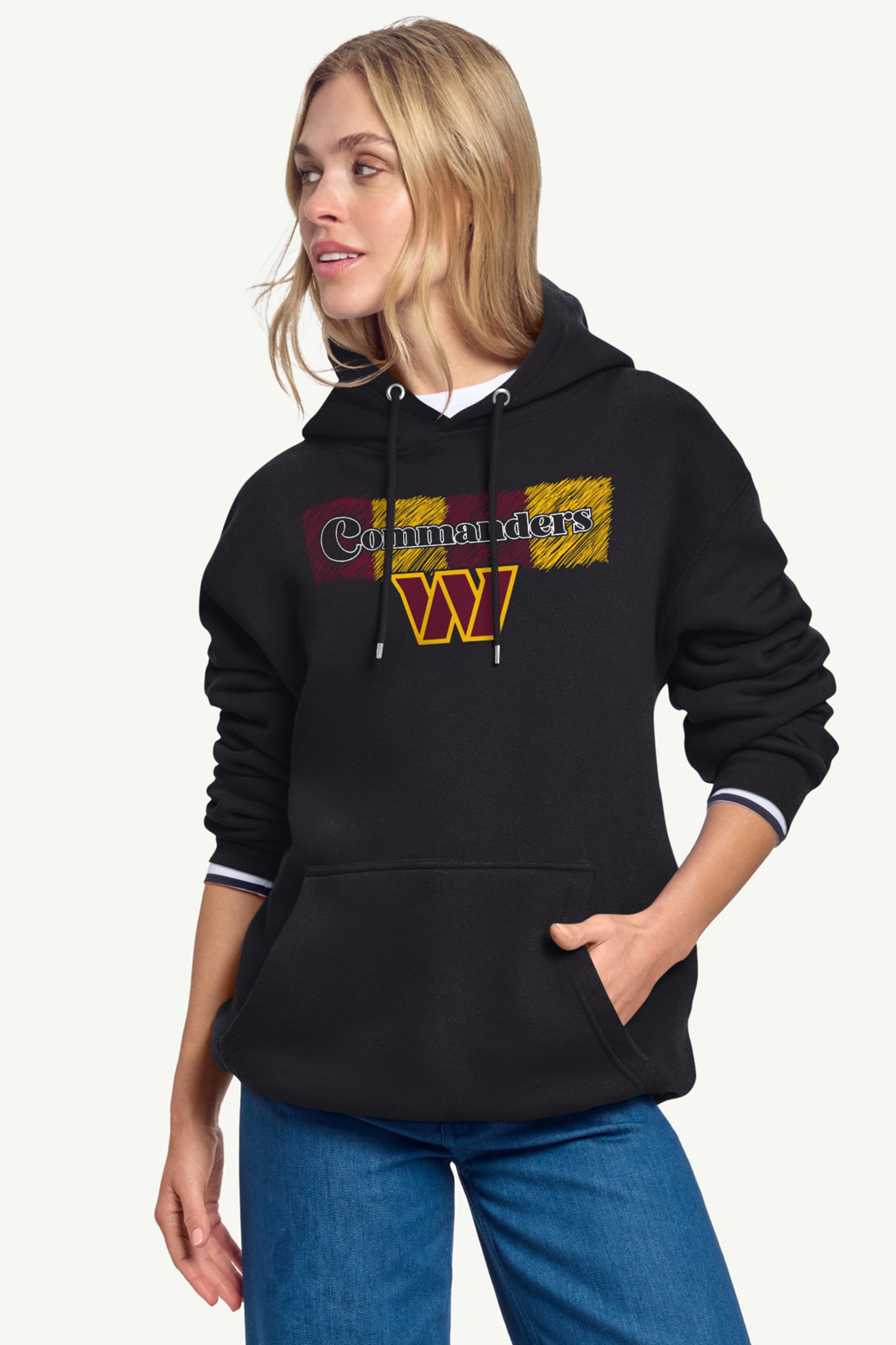 WOMENS WASHINGTON COMMANDERS COLOR SHADDING HOODIE View 2 | Washington Commanders
