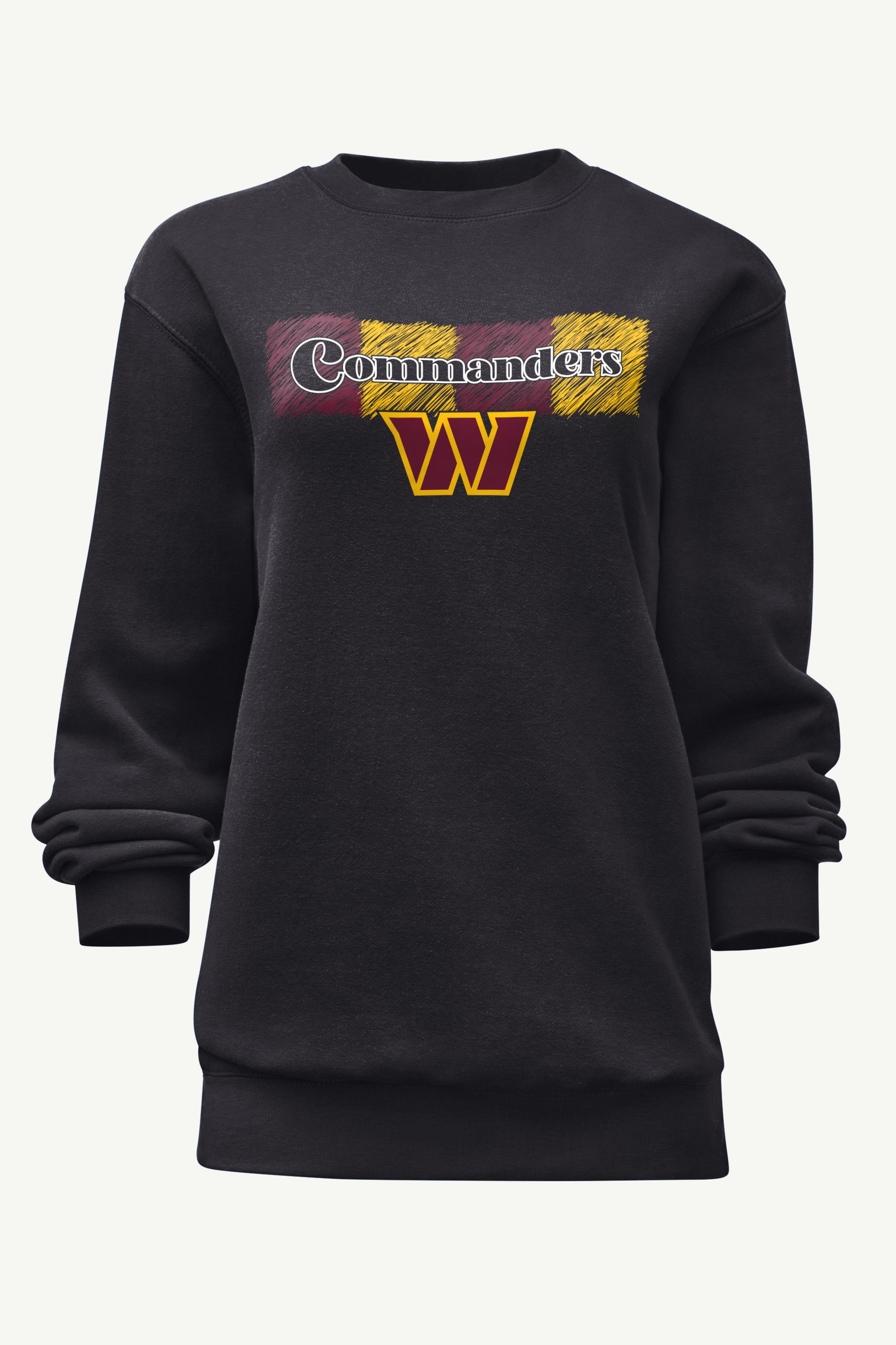 WOMENS WASHINGTON COMMANDERS COLOR SHADDING SWEATSHIRT View 1 | Washington Commanders
