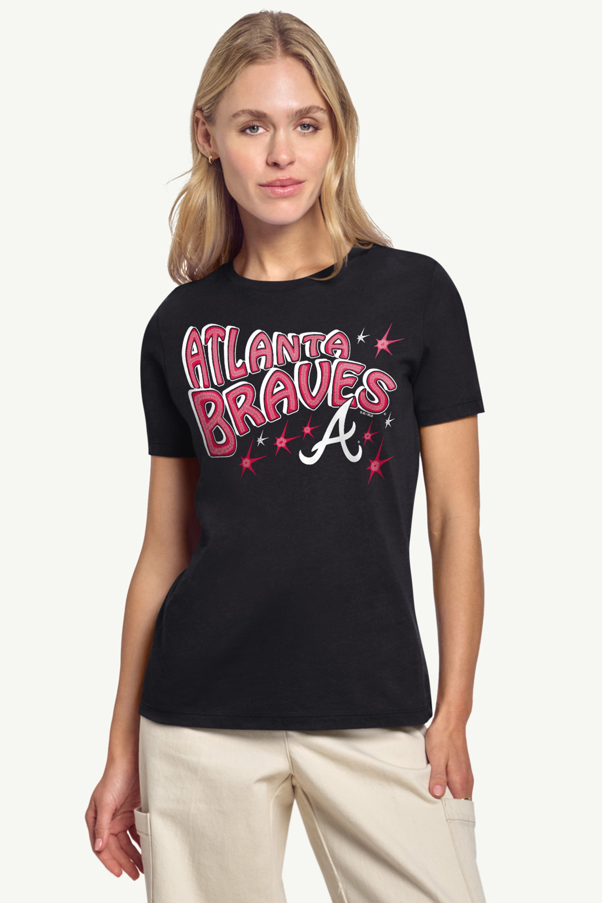 WOMENS ATLANTA BRAVES FIREWORKS T SHIRT View 3 | MLB