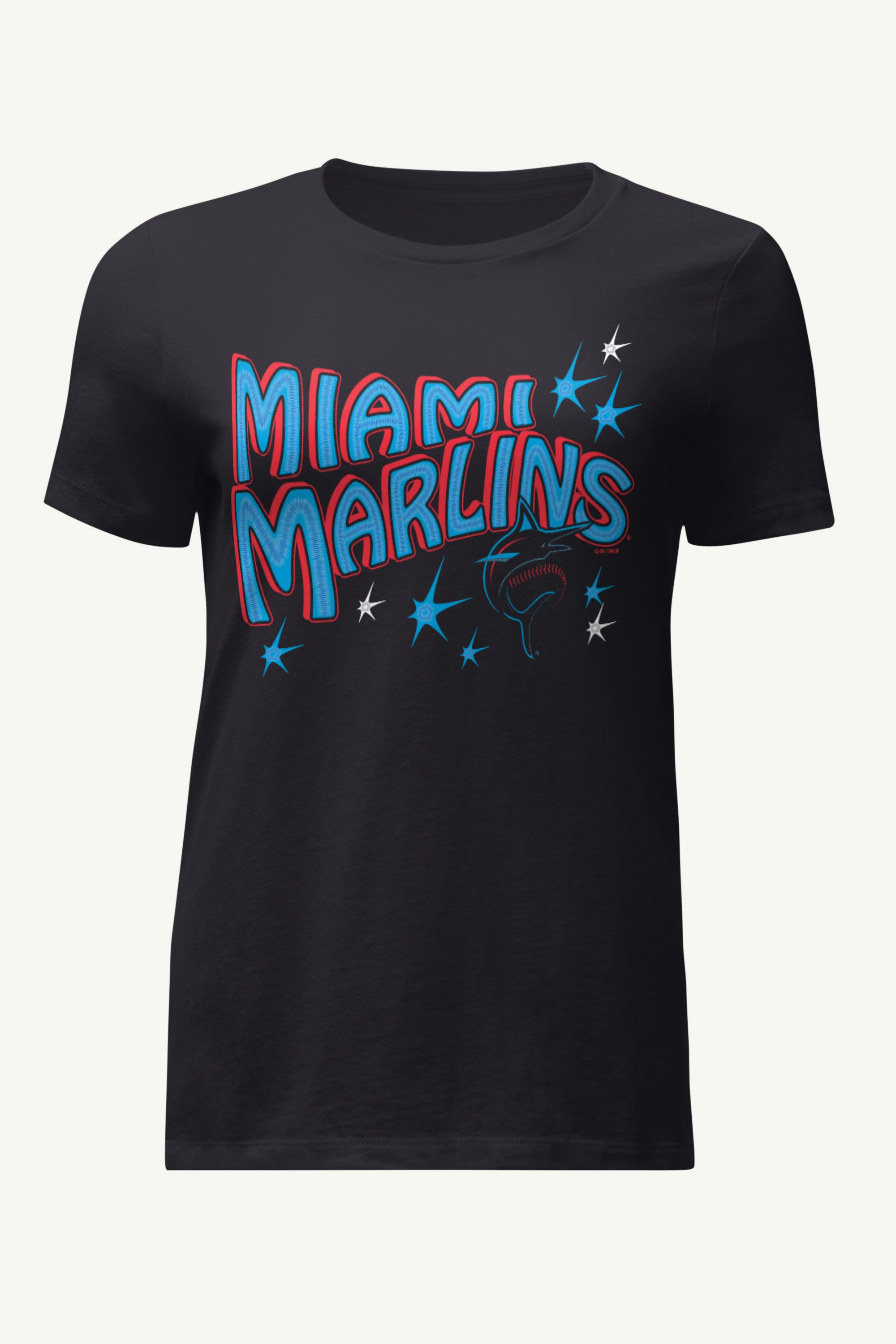 WOMENS MIAMI MARLINS FIREWORKS T SHIRT View 1 | Miami Marlins