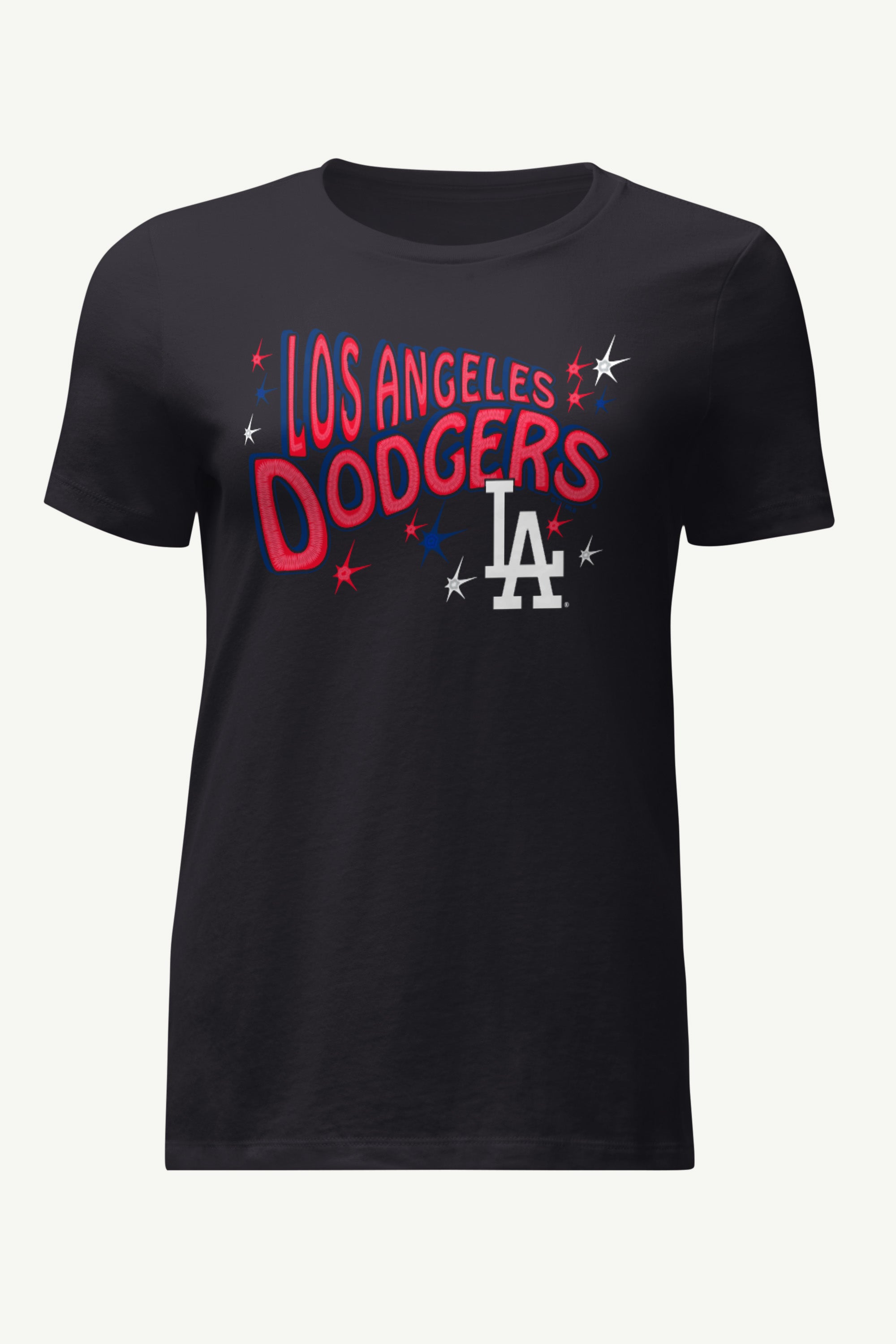 WOMENS LOS ANGELES DODGERS FIREWORKS T SHIRT View 1 | MLB WOMENS LOS ANGELES DODGERS FIREWORKS T SHIRT View 1 | MLB