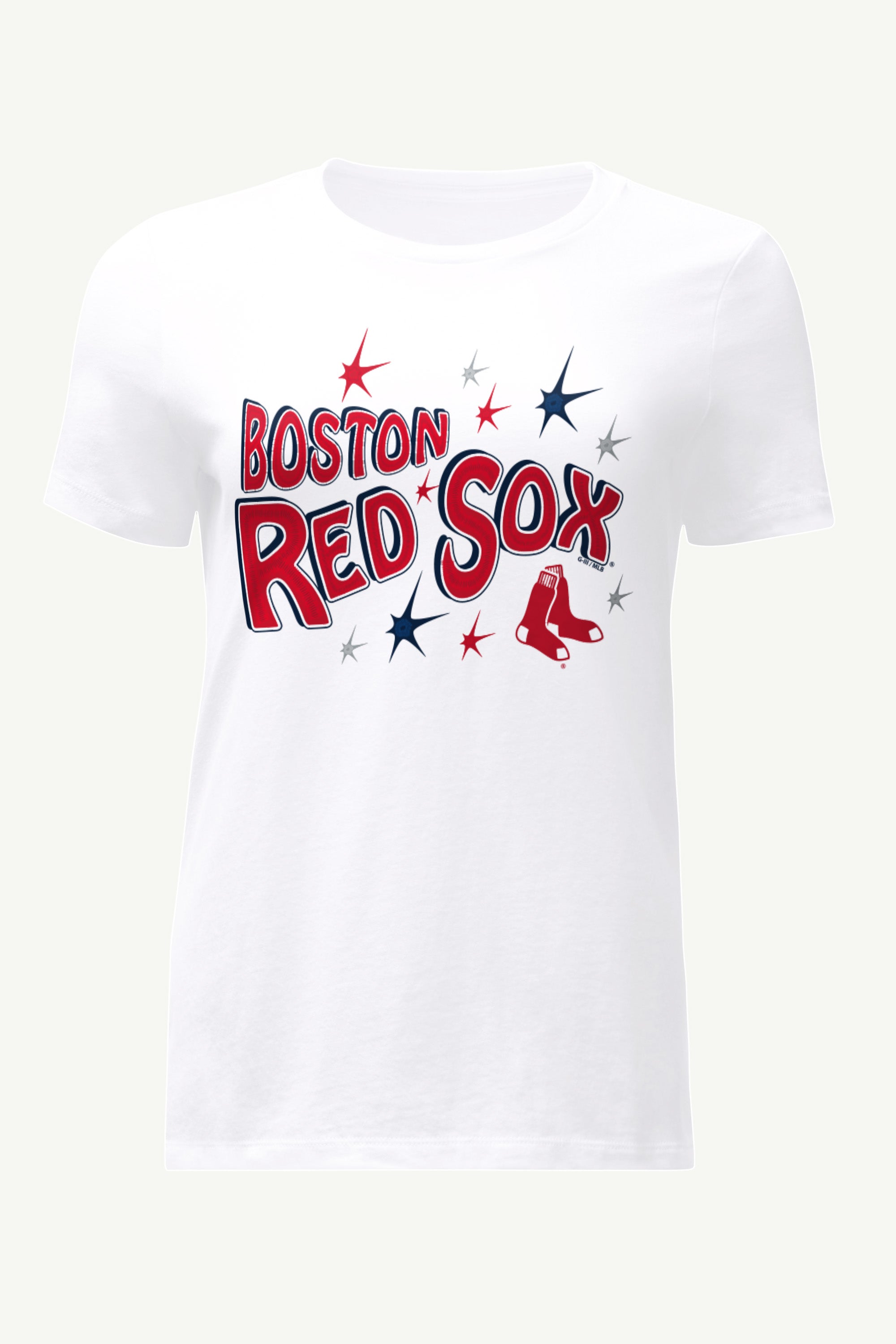 WOMENS BOSTON RED SOX FIREWORKS T SHIRT View 1 | DTG WOMENS BOSTON RED SOX FIREWORKS T SHIRT View 1 | DTG