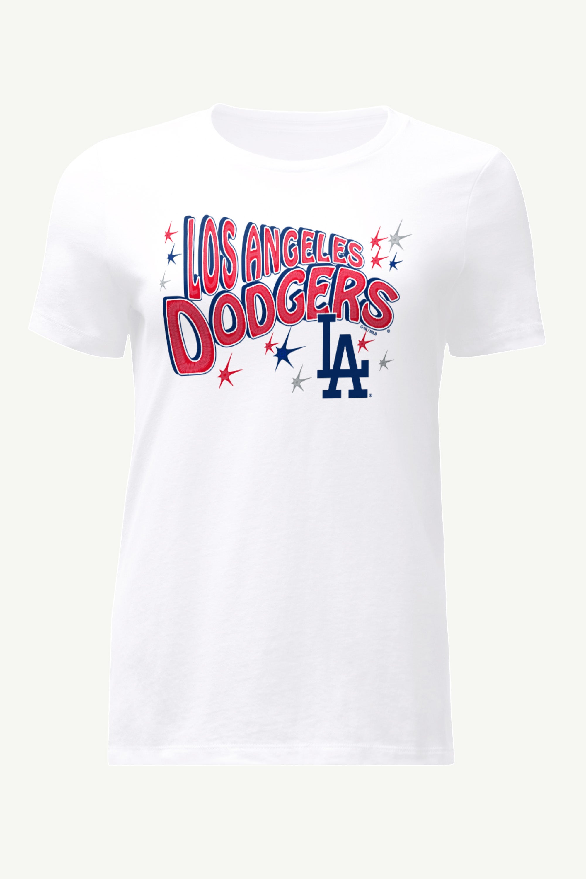 WOMENS LOS ANGELES DODGERS FIREWORKS T SHIRT View 1 | MLB Postseason