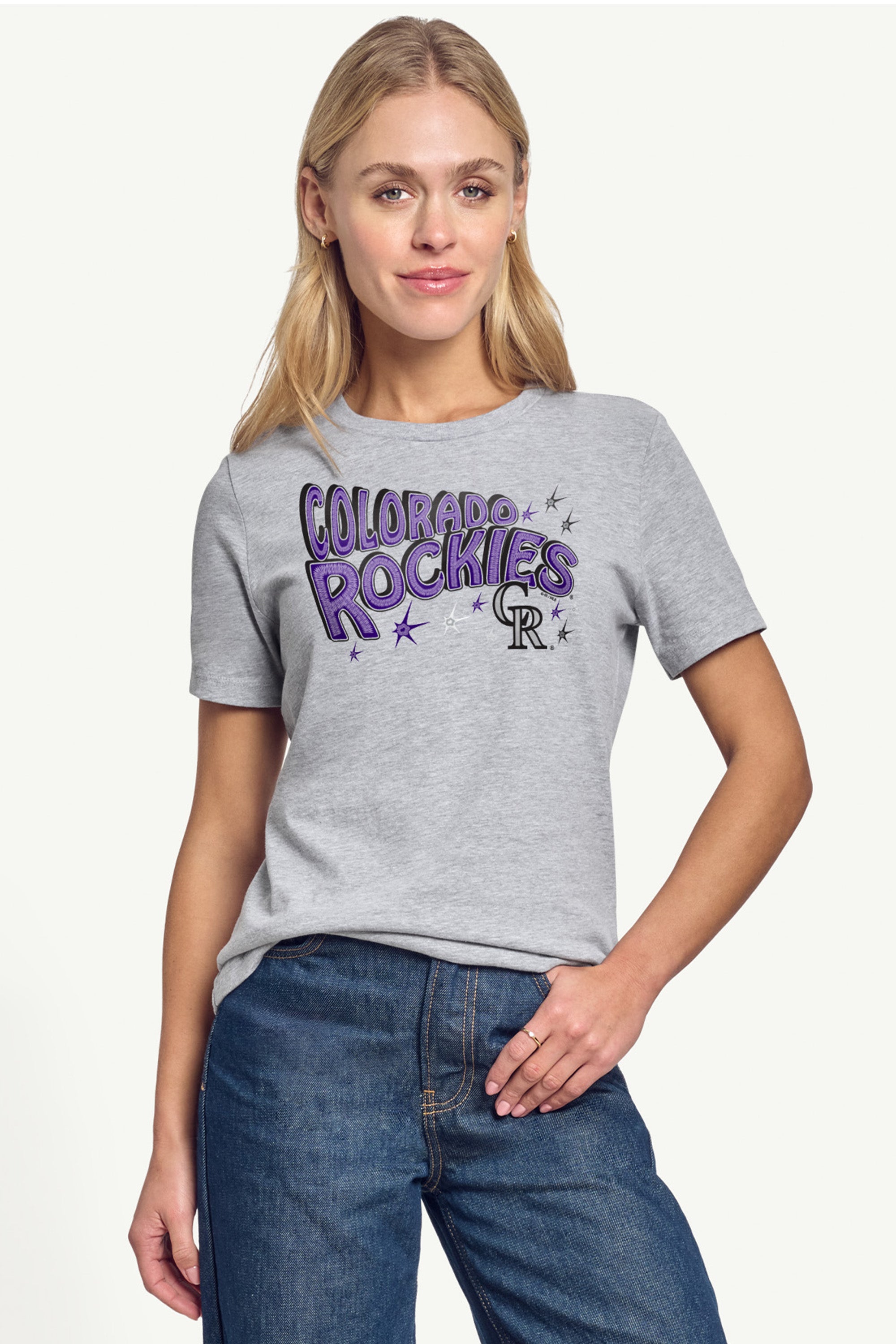 WOMENS COLORADO ROCKIES FIREWORKS T SHIRT View 3