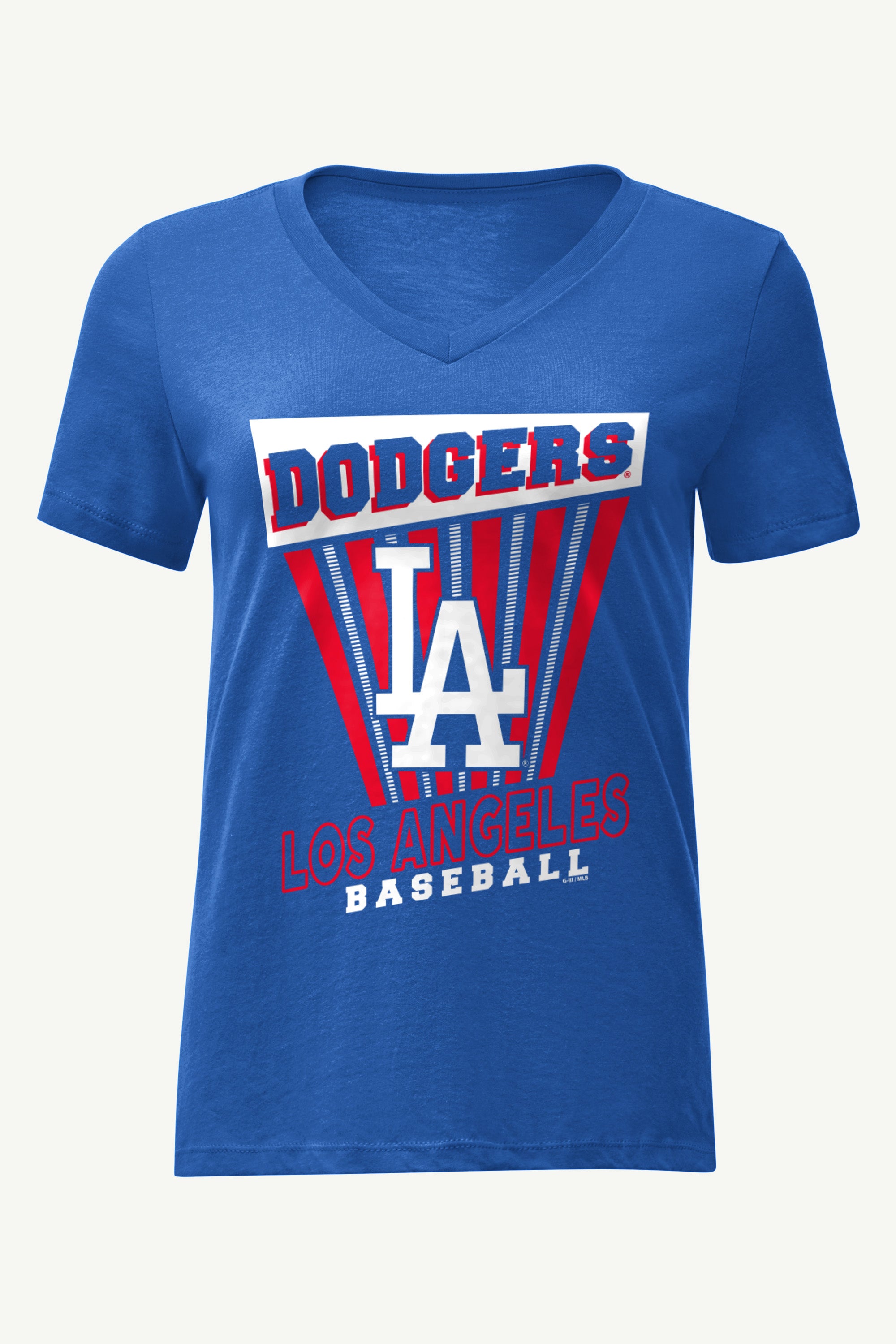 WOMENS LOS ANGELES DODGERS POSTER PRINT V NECK T SHIRT View 1 | MLB
