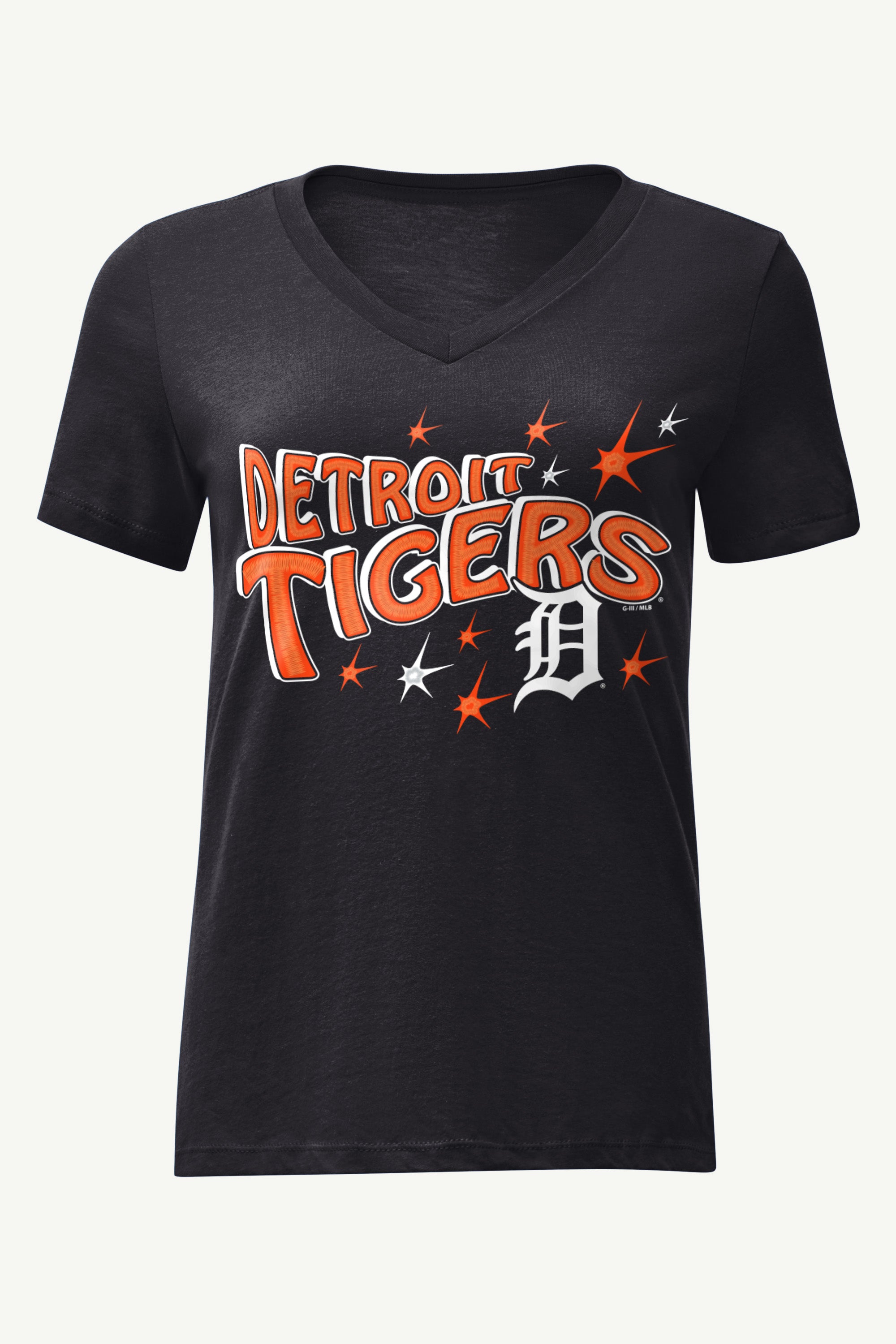 WOMENS DETROIT TIGERS FIREWOR FIREWORKS V NECK T SHIRT View 1 | MLB Postseason