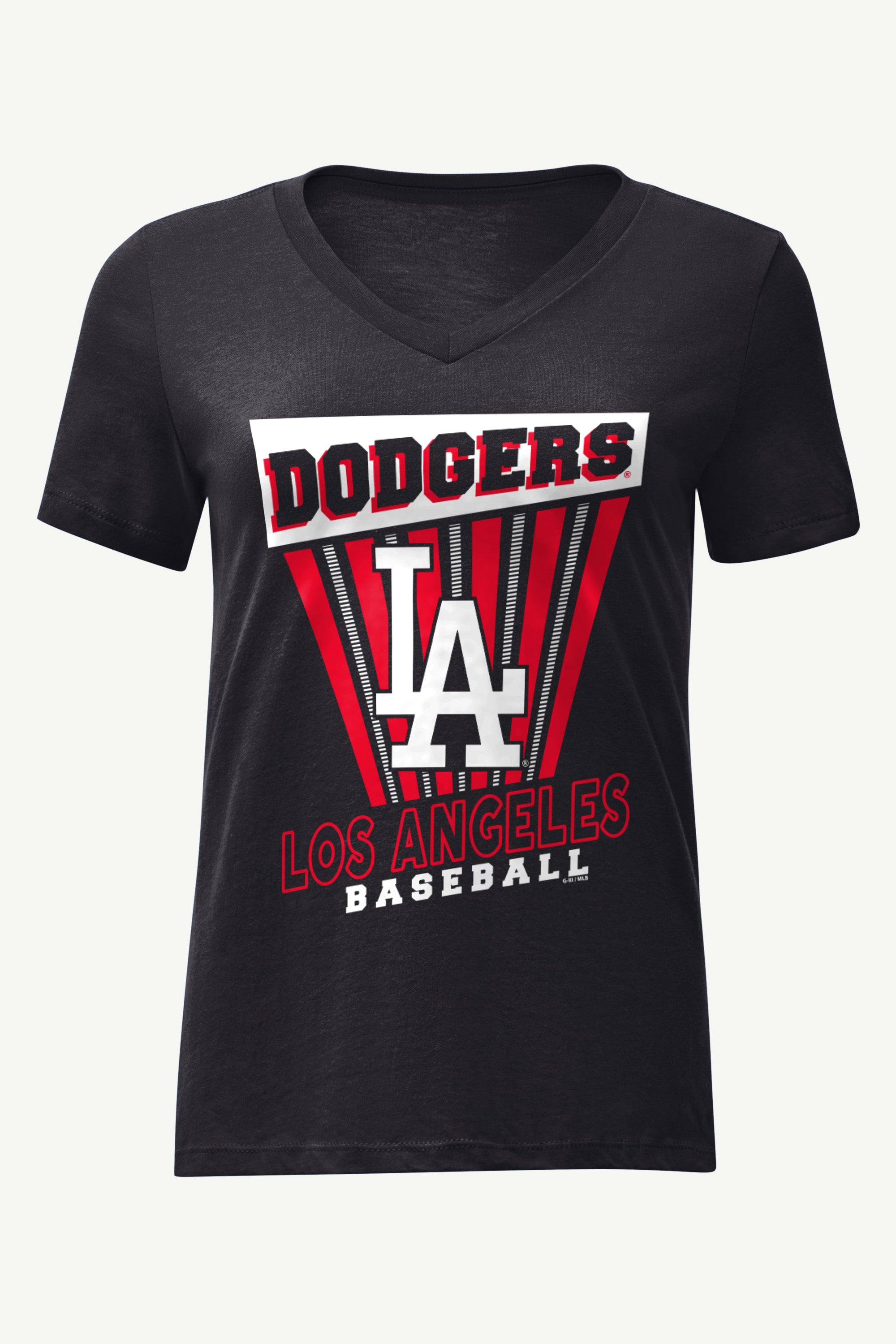 WOMENS LOS ANGELES DODGERS POSTER PRINT V NECK T SHIRT View 1 | MLB