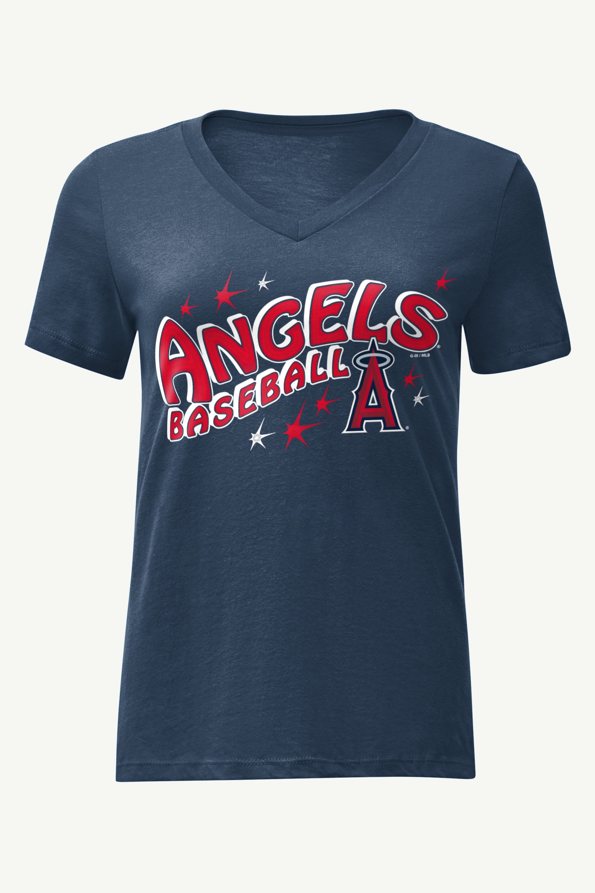 WOMENS LOS ANGELES ANGELS FIREWORKS V NECK T SHIRT View 1 | DTG WOMENS LOS ANGELES ANGELS FIREWORKS V NECK T SHIRT View 1 | DTG