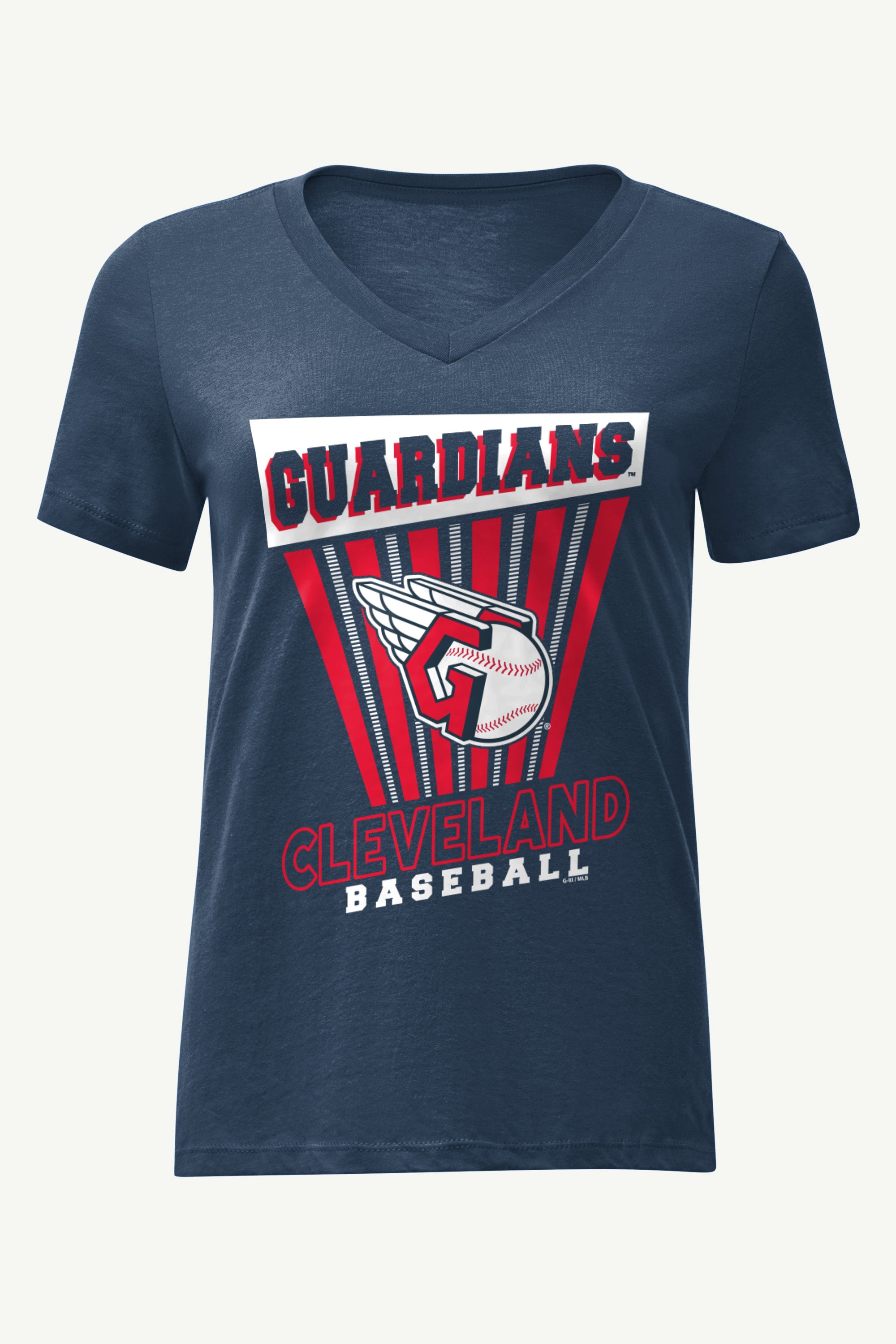 WOMENS CLEVELAND GUARDIANS POSTER PRINT V NECK T SHIRT View 1 | Products