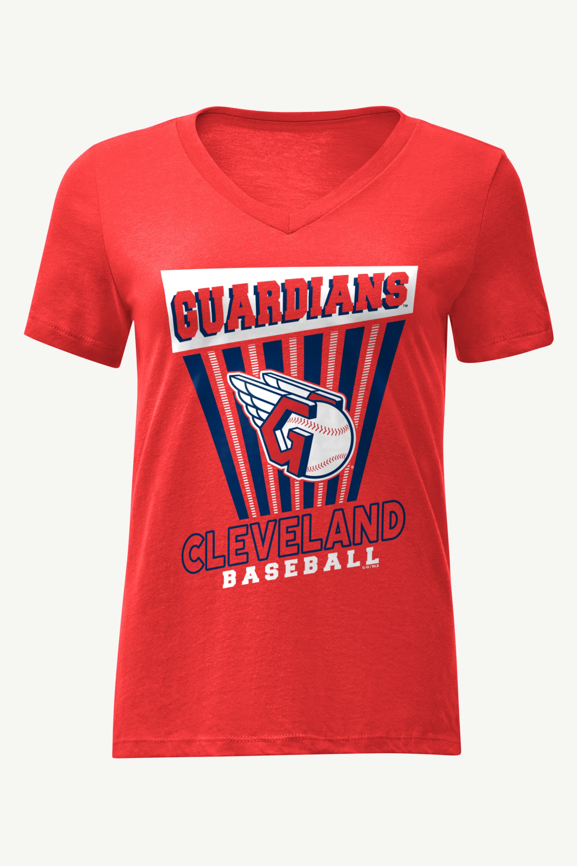 WOMENS CLEVELAND GUARDIANS POSTER PRINT V NECK T SHIRT View 1 | Products