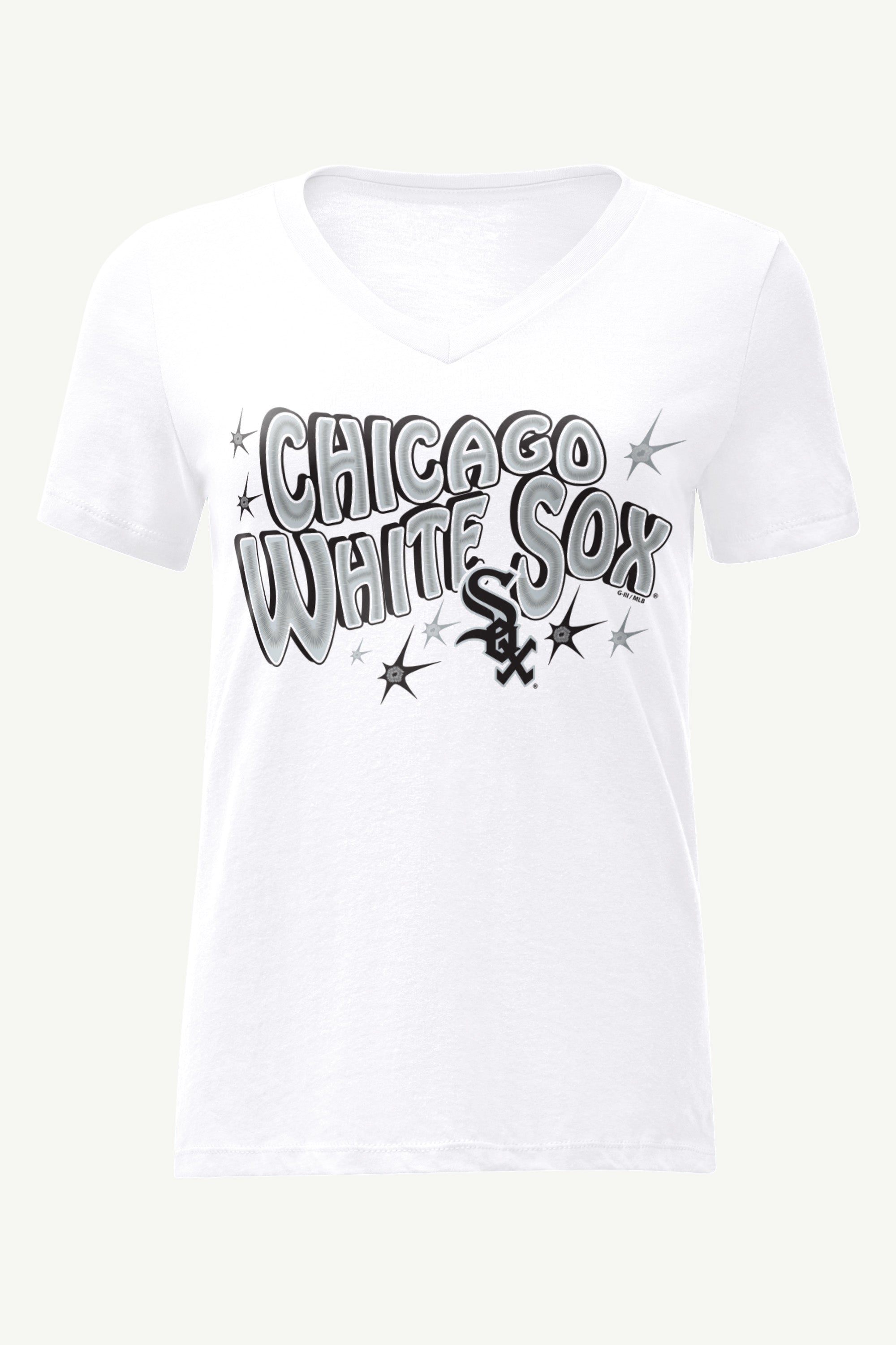 WOMENS CHICAGO WHITE SOX FIREWORKS V NECK T SHIRT View 1 | Chicago White Sox