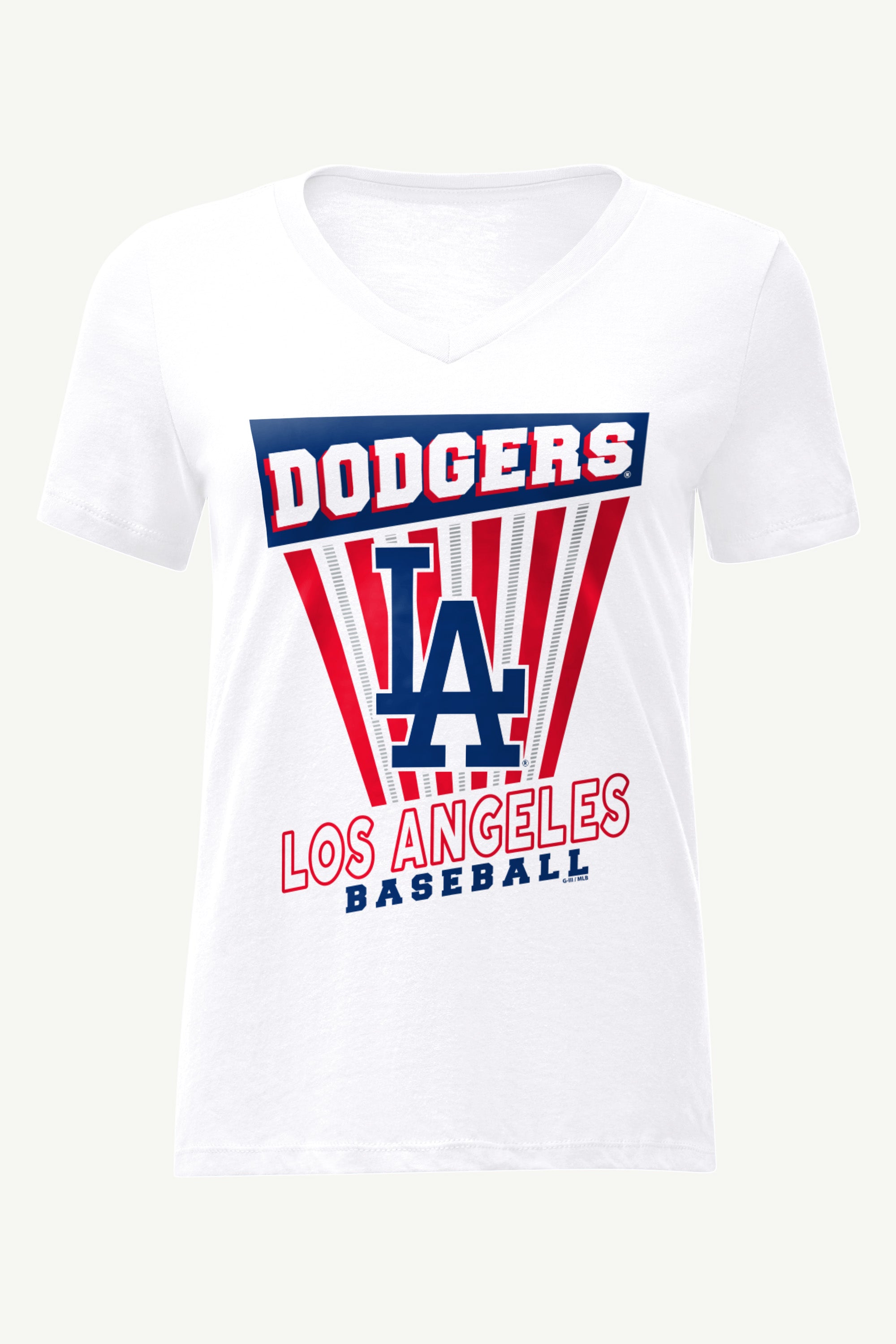WOMENS LOS ANGELES DODGERS POSTER PRINT V NECK T SHIRT View 1 | Los Angeles Dodgers WOMENS LOS ANGELES DODGERS POSTER PRINT V NECK T SHIRT View 1 | Los Angeles Dodgers