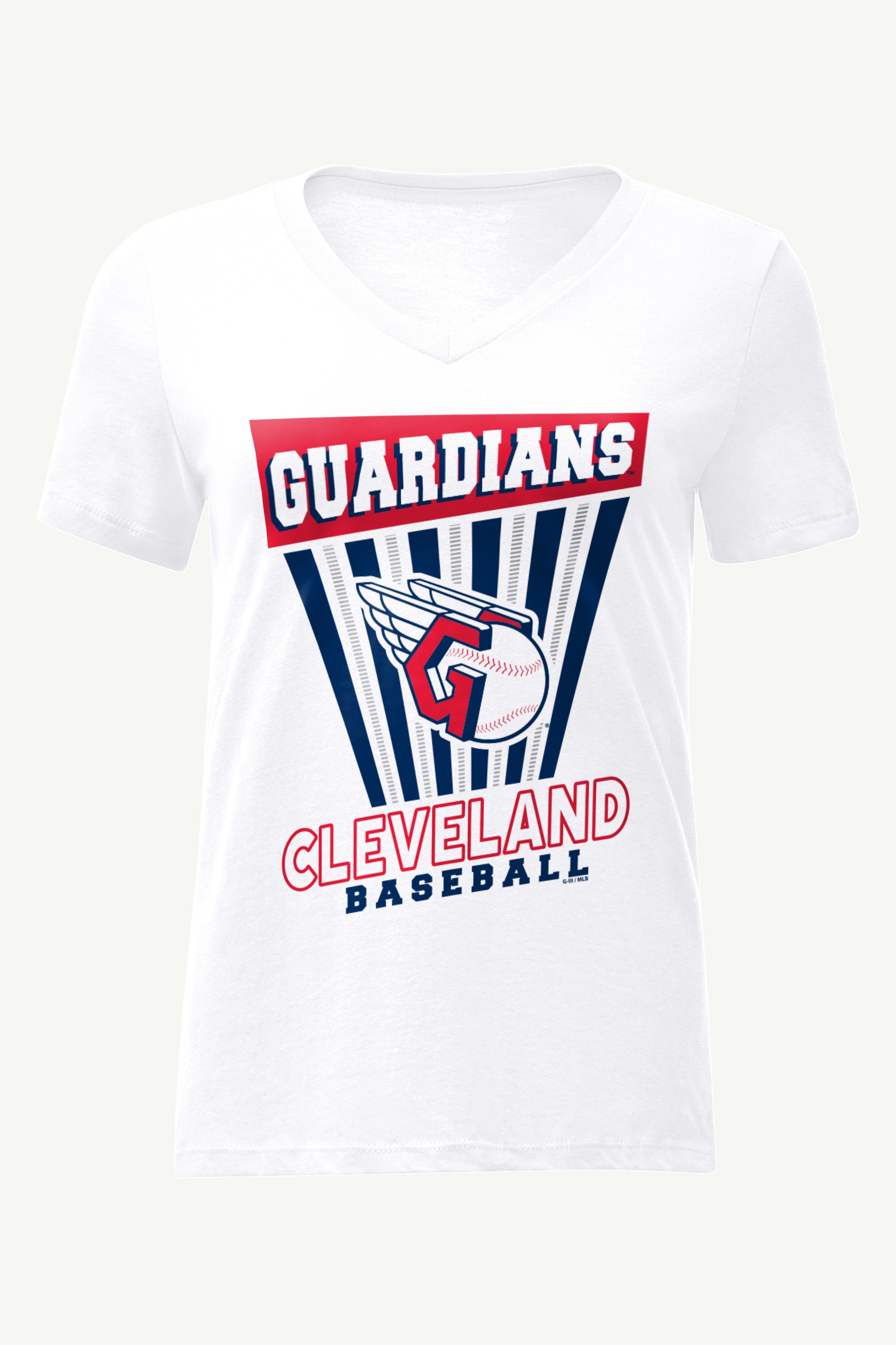 WOMENS CLEVELAND GUARDIANS POSTER PRINT V NECK T SHIRT View 1 | Products