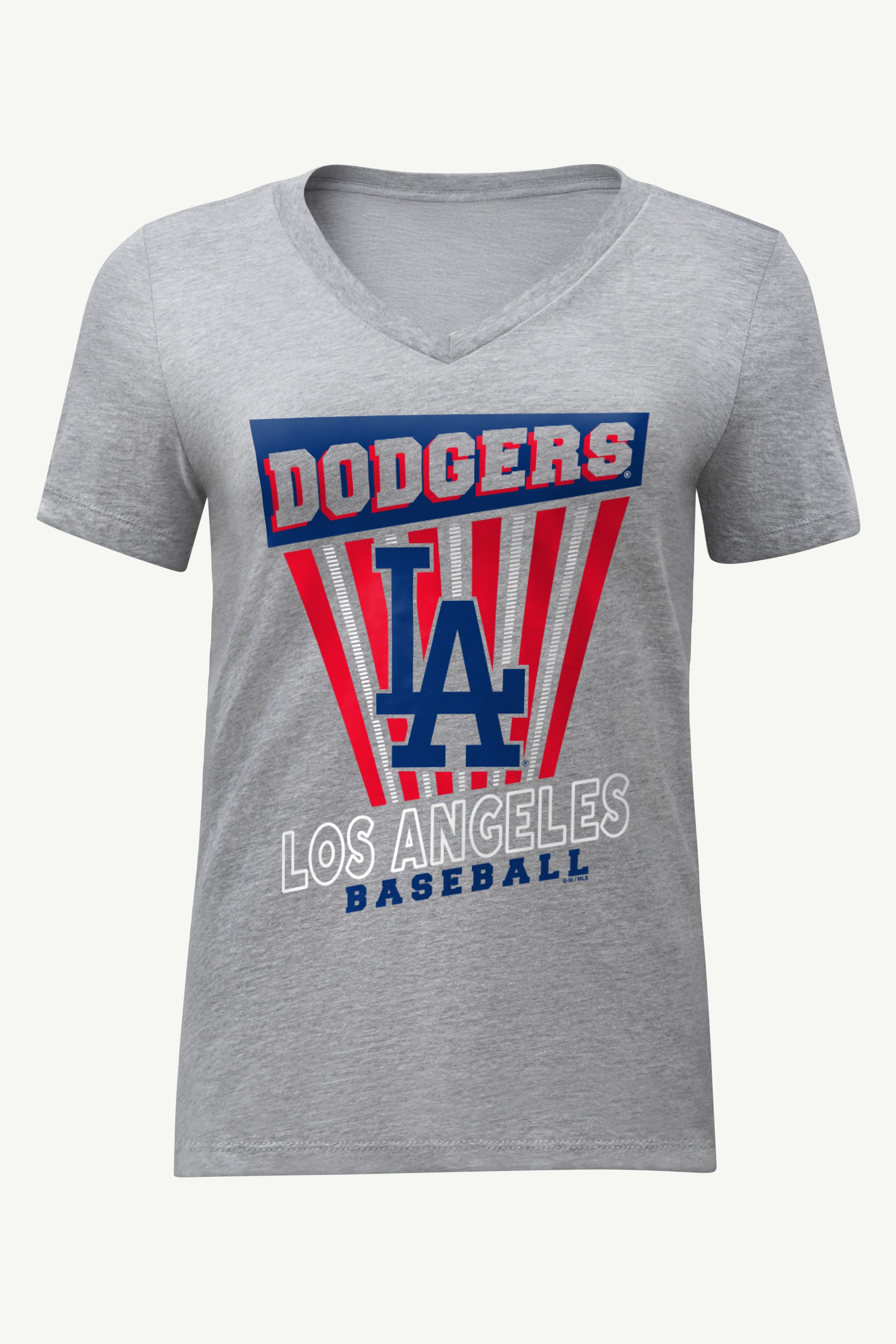 WOMENS LOS ANGELES DODGERS POSTER PRINT V NECK T SHIRT View 1 | MLB