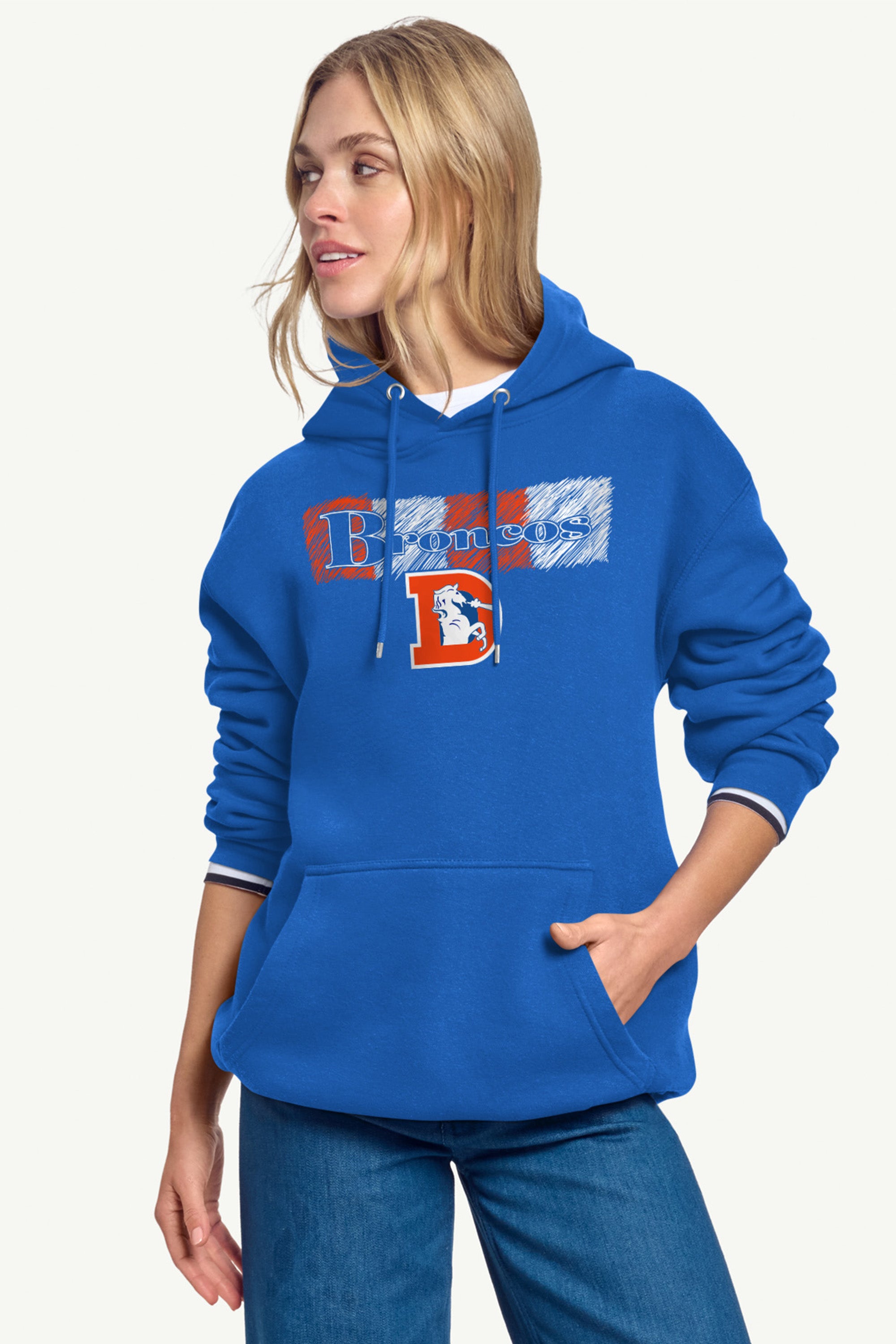 WOMENS DENVER BRONCOS COLOR SHADDING HOODIE View 2 | NFL