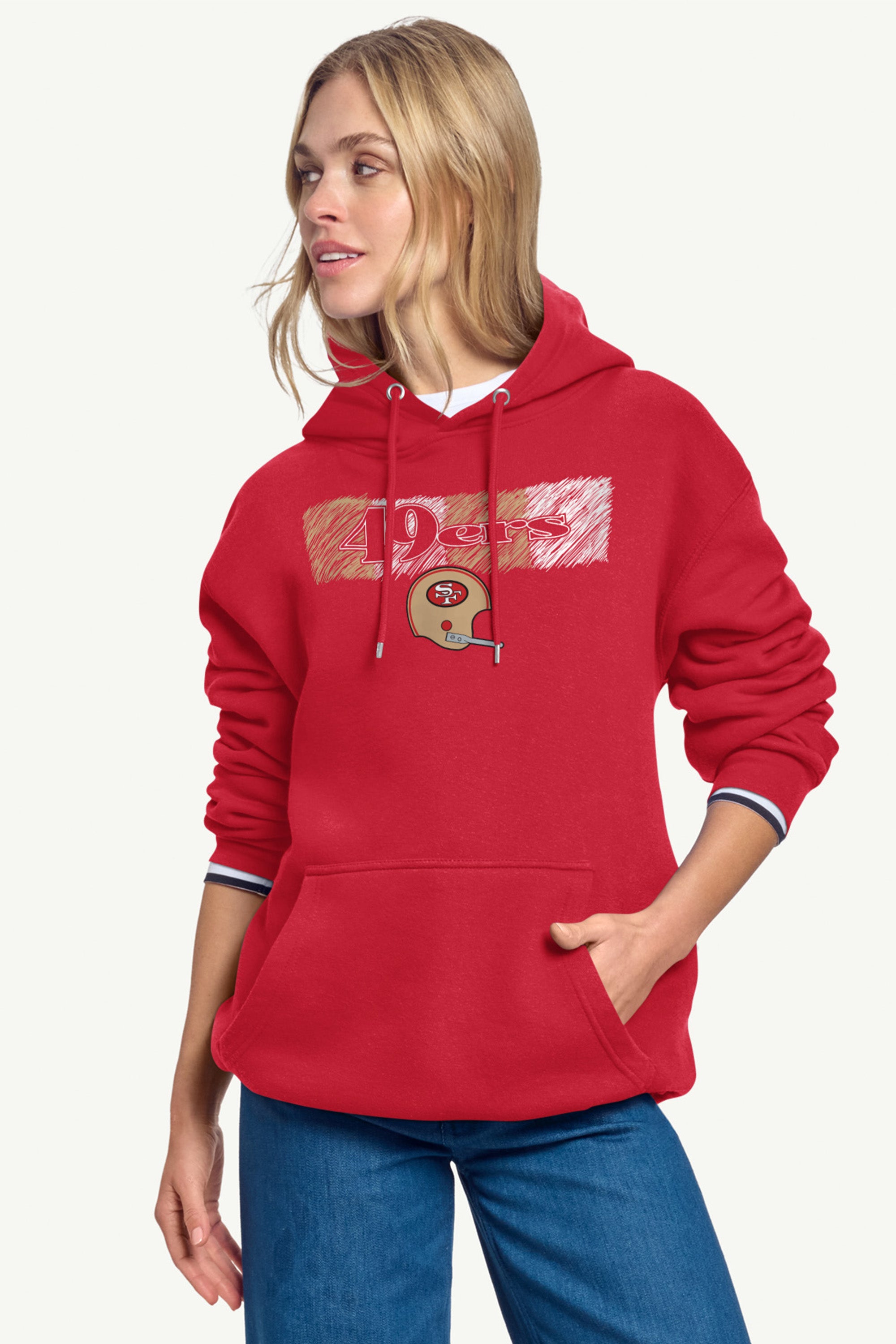 WOMENS SAN FRANCISCO  49ERS COLOR SHADDING HOODIE View 3 | San Francisco 49ers