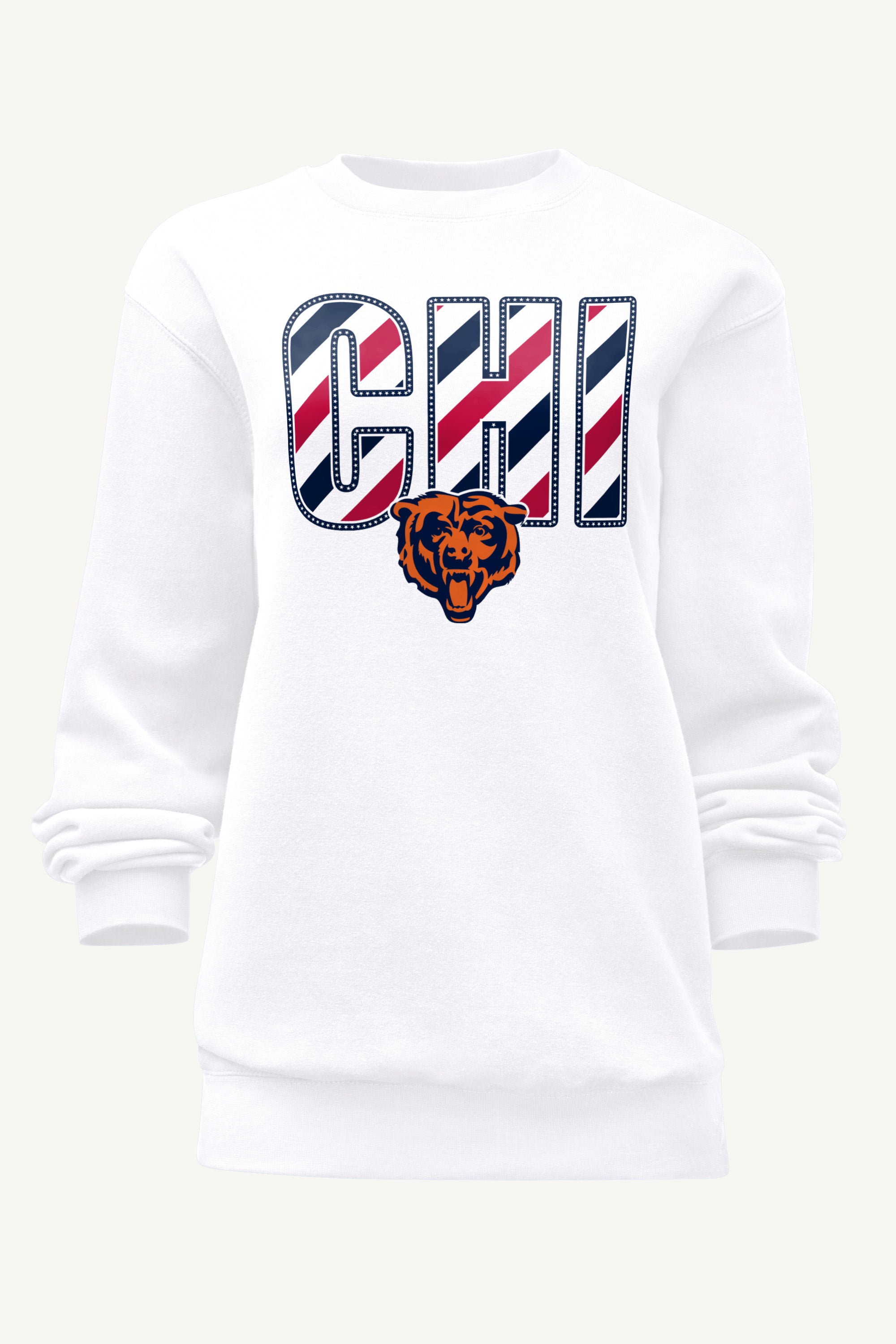 WOMENS CHICAGO BEARS STARS AND STRIPES SWEATSHIRT View 1
