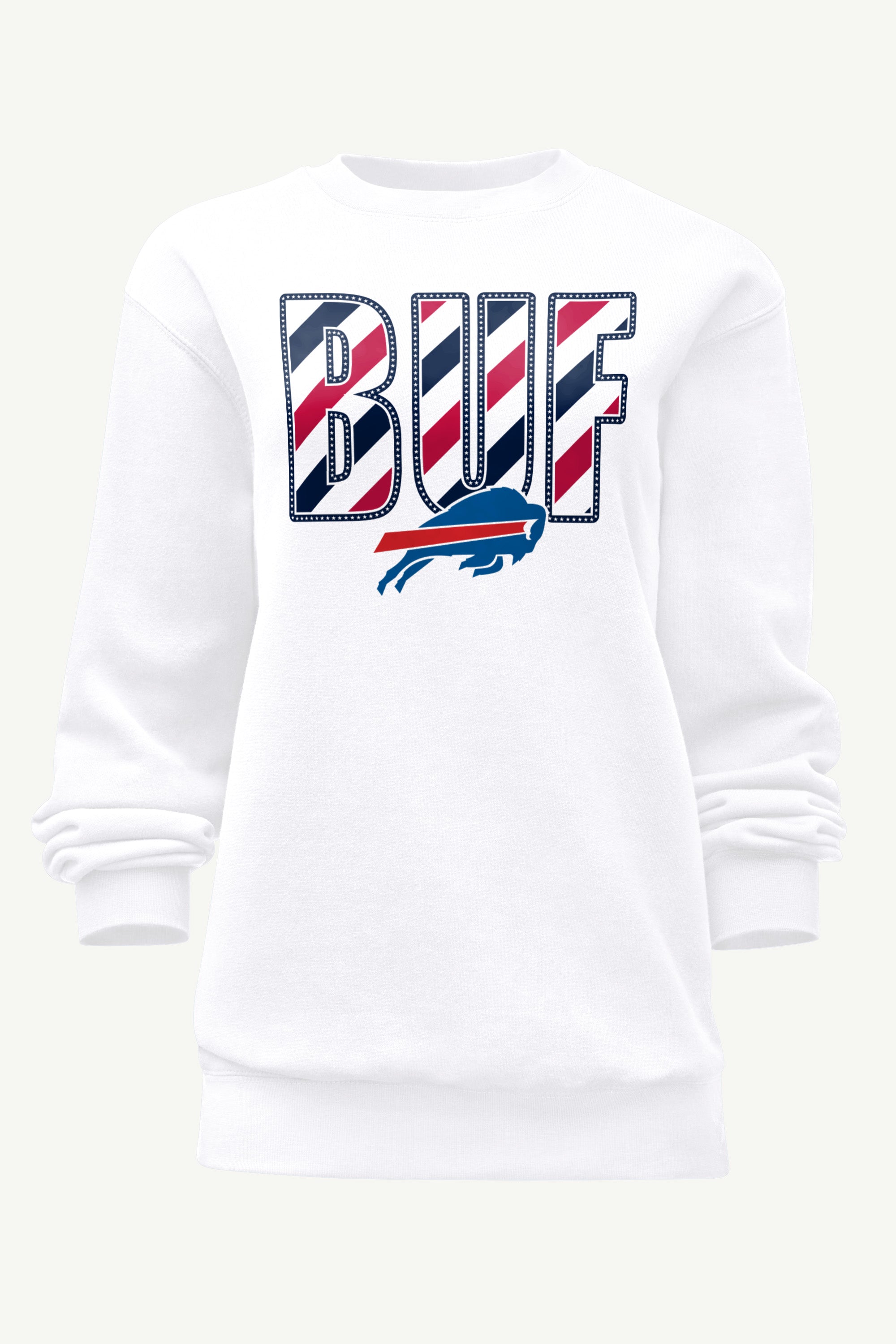 WOMENS BUFFALO BILLS STARS AND STRIPES SWEATSHIRT View 1