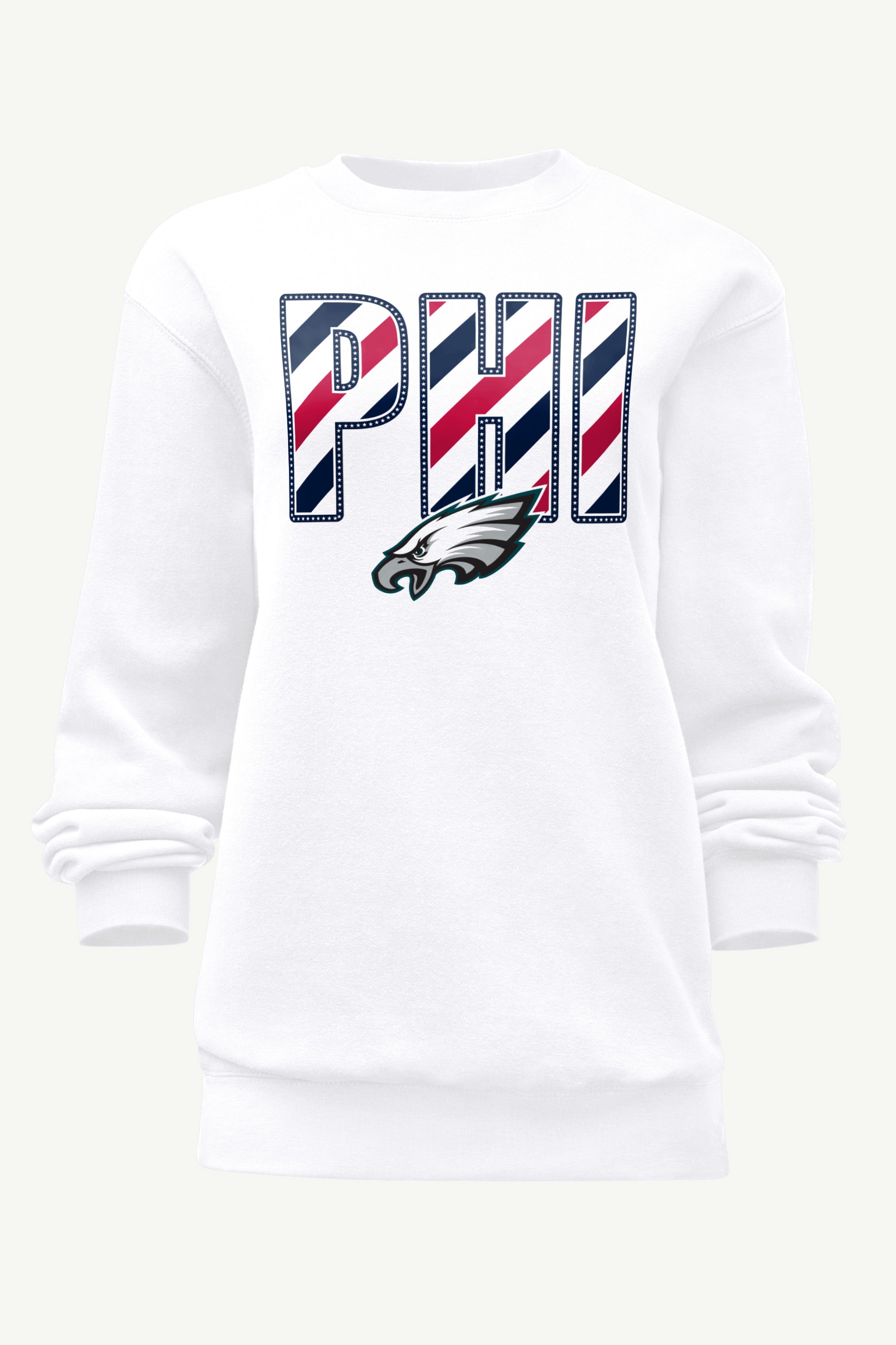 WOMENS PHILADELPHIA EAGLES STARS AND STRIPES SWEATSHIRT View 1