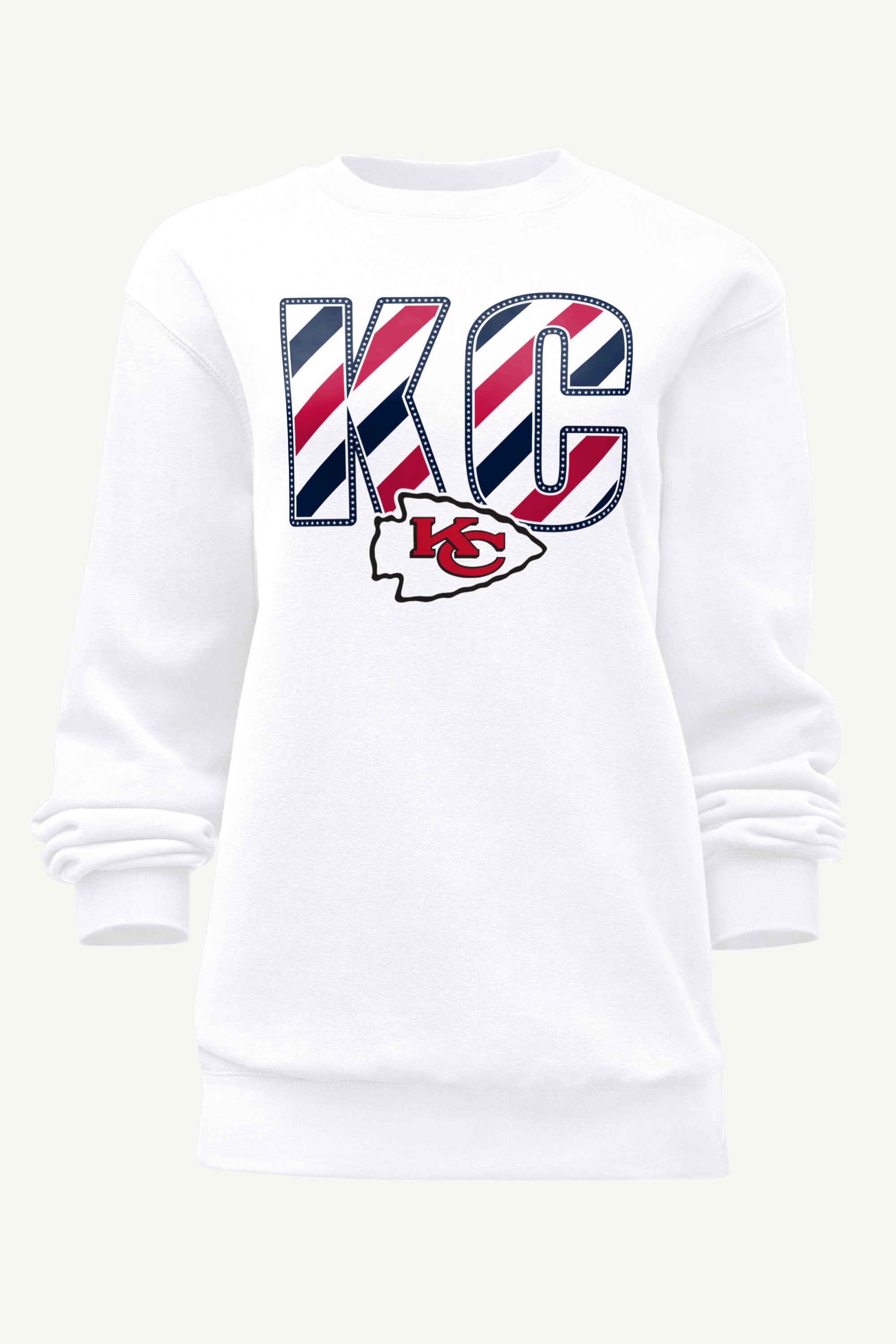 WOMENS KANSAS CITY CHIEFS STARS AND STRIPES SWEATSHIRT View 1