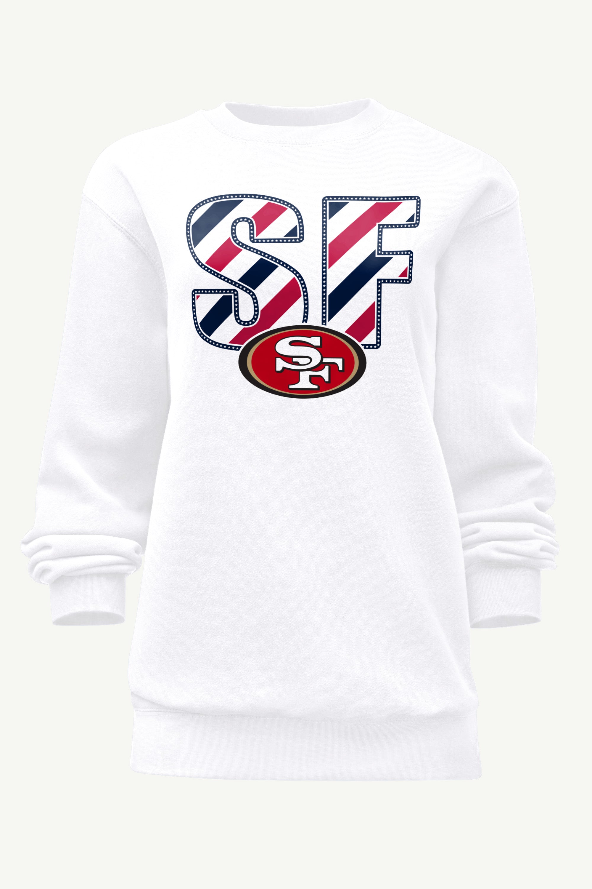 WOMENS SAN FRANCISCO 49ERS STARS AND STRIPES SWEATSHIRT View 1