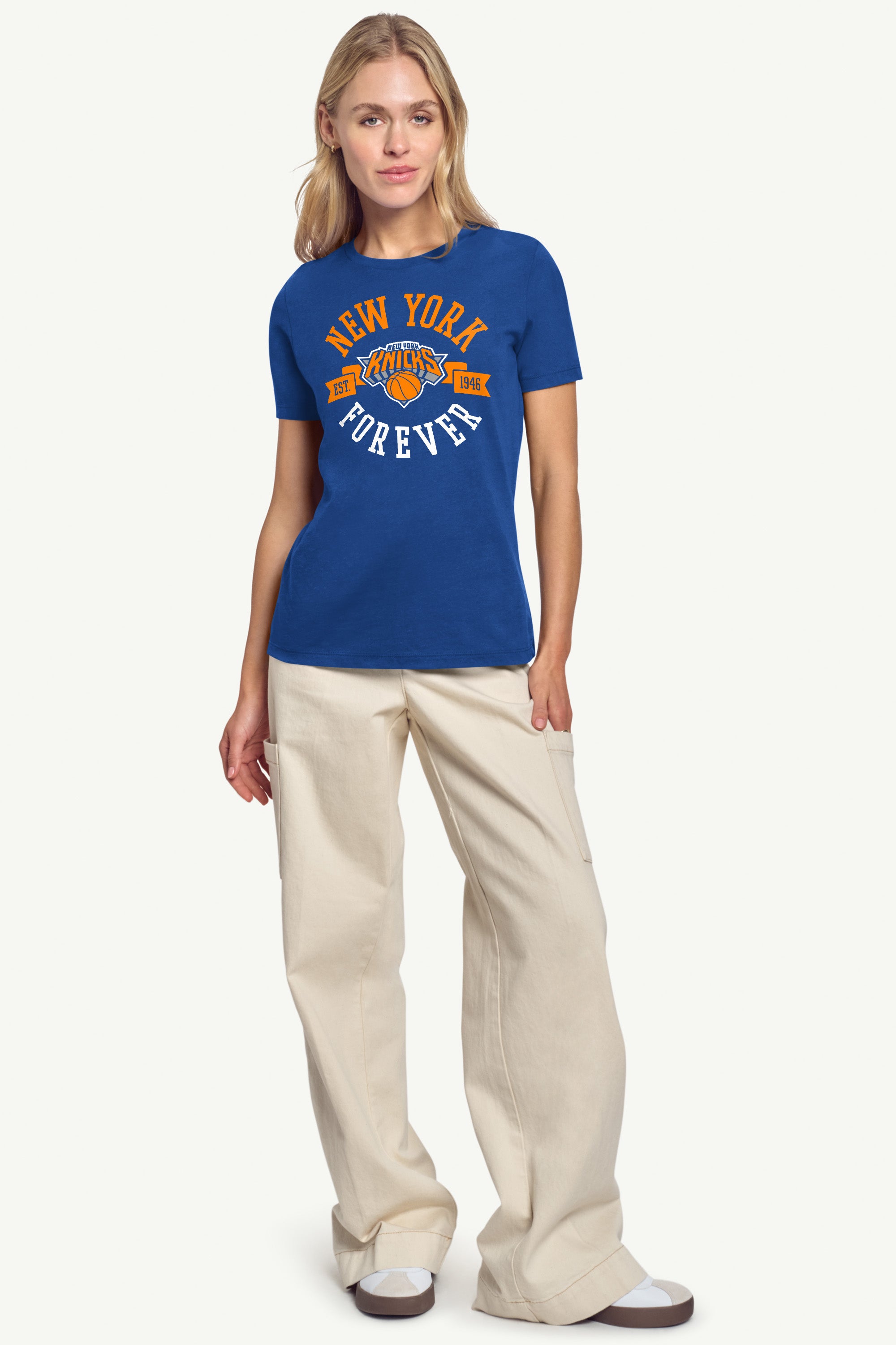 WOMENS NEW YORK KNICKS FOREVER SHORT SLEEVE T SHIRT View 4