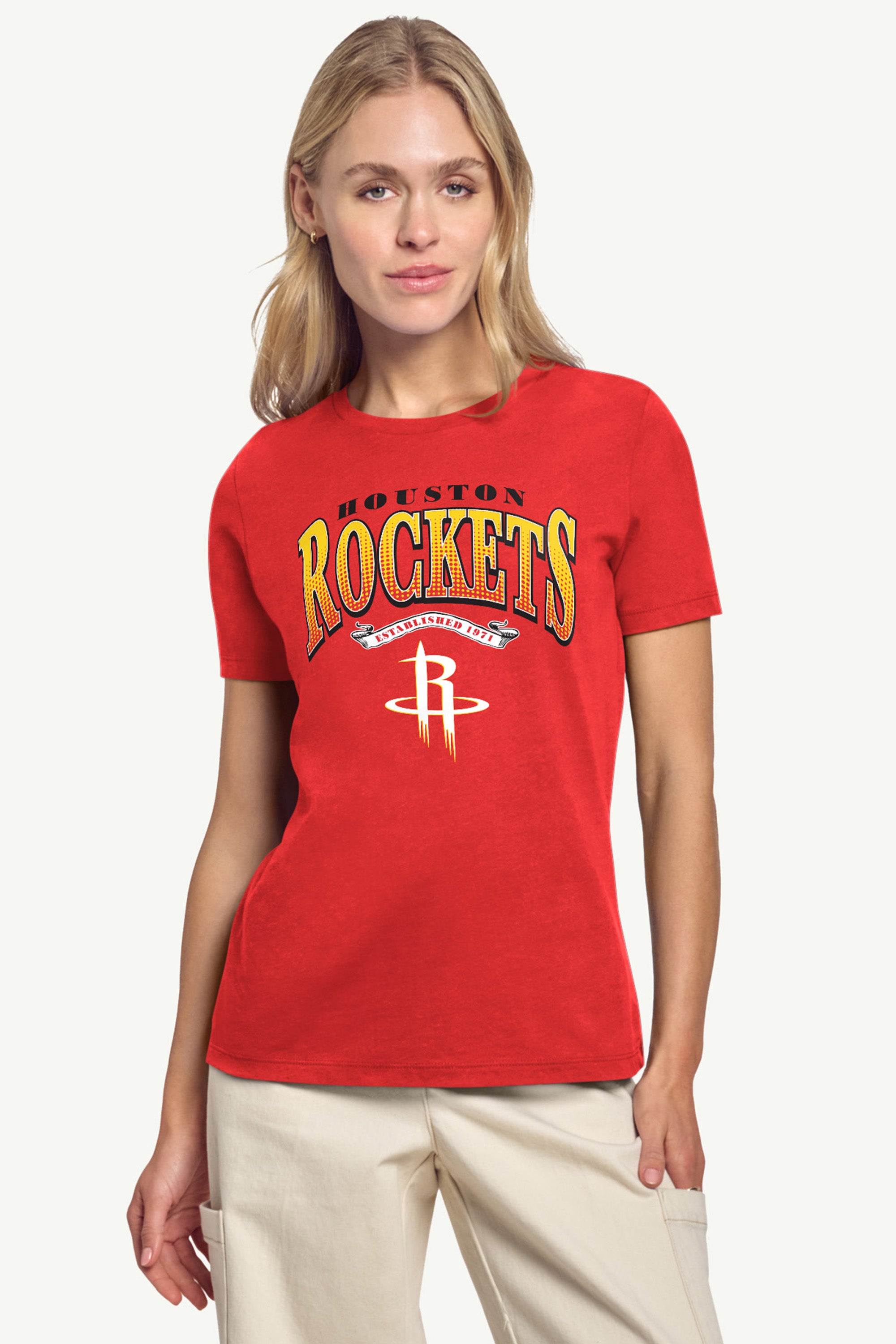WOMENS HOUSTON ROCKETS 3-POINT LEGACY T SHIRT View 1 | Houston Rockets