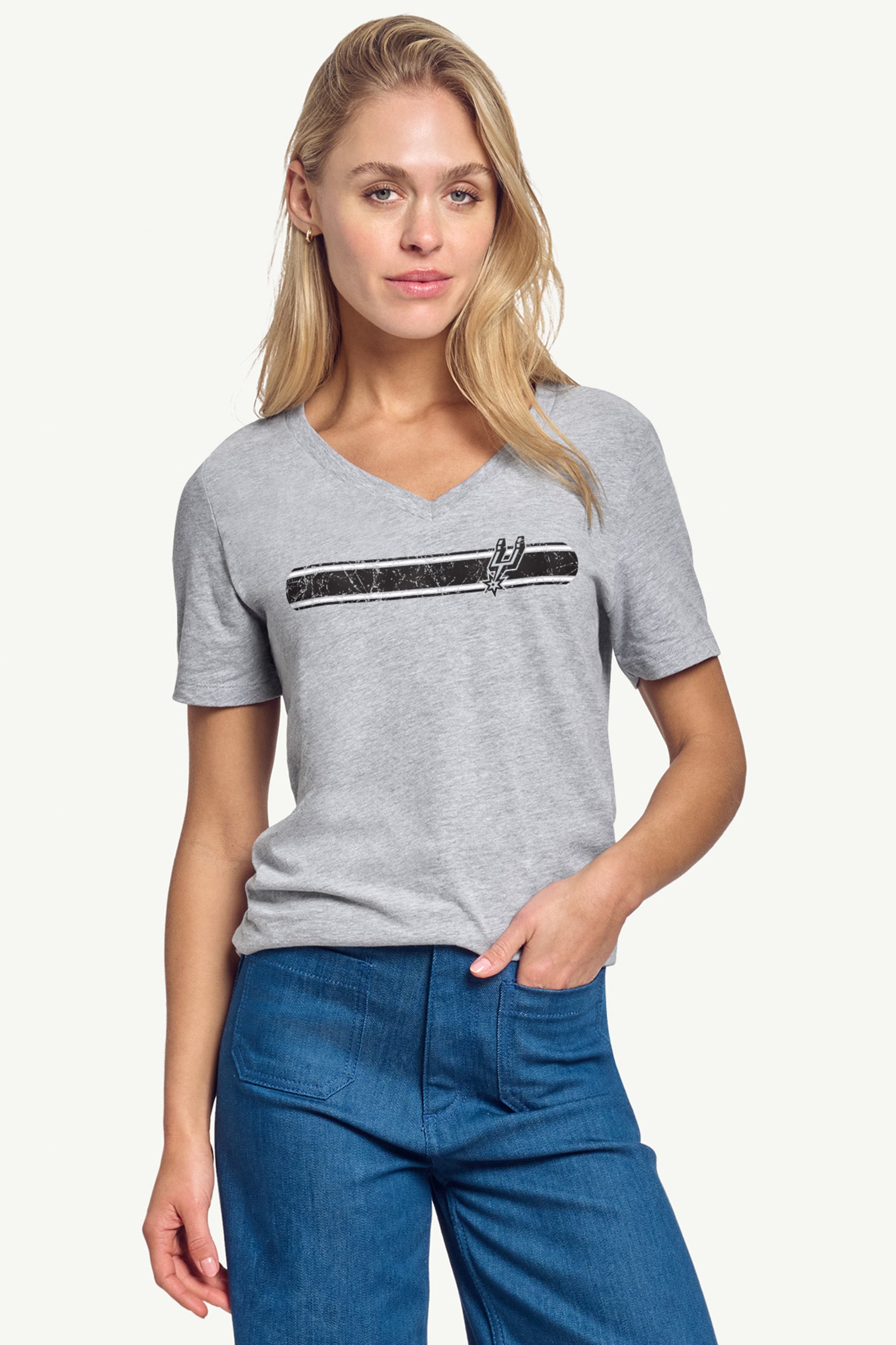 WOMENS SAN ANTONIO TEAM STRIPE T-SHIRT View 1 | Women's New Arrivals