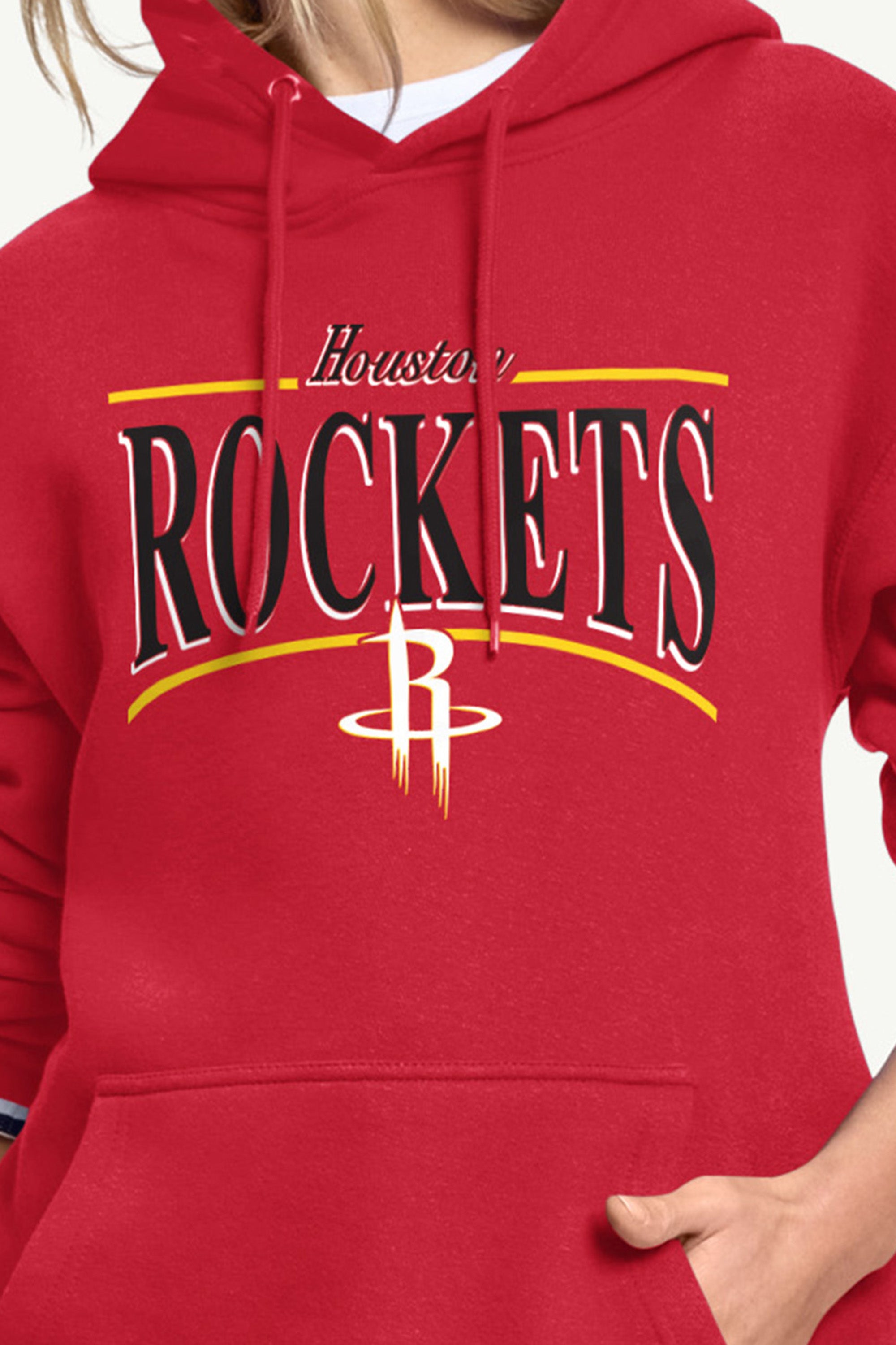 WOMENS HOUSTON ROCKETS ARCH STRIPE HOODIE View 2 | STARTER JACKETS