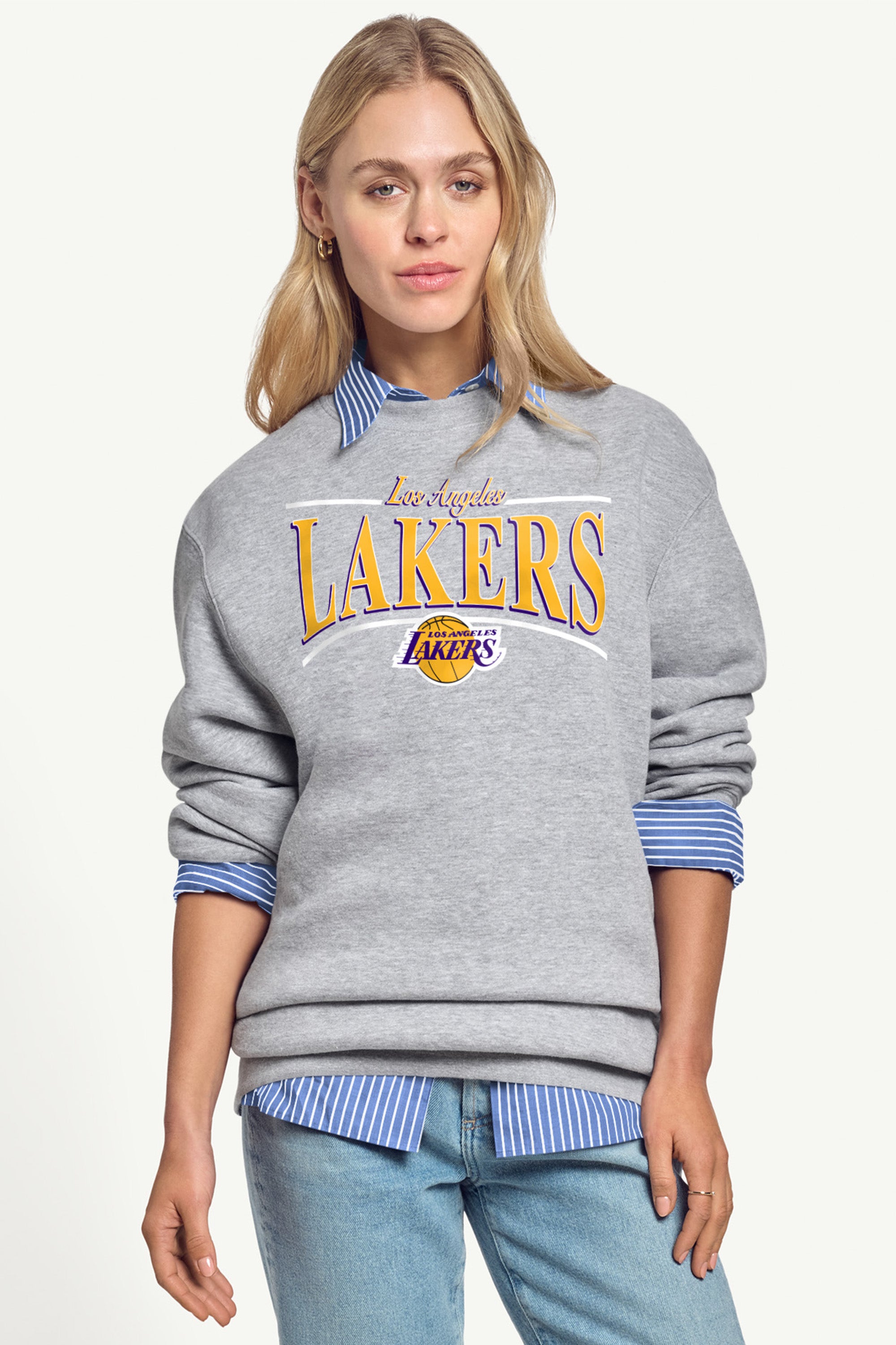 WOMENS LA LAKERS ARCH SWEATSHIRT View 1 | Los Angeles Lakers
