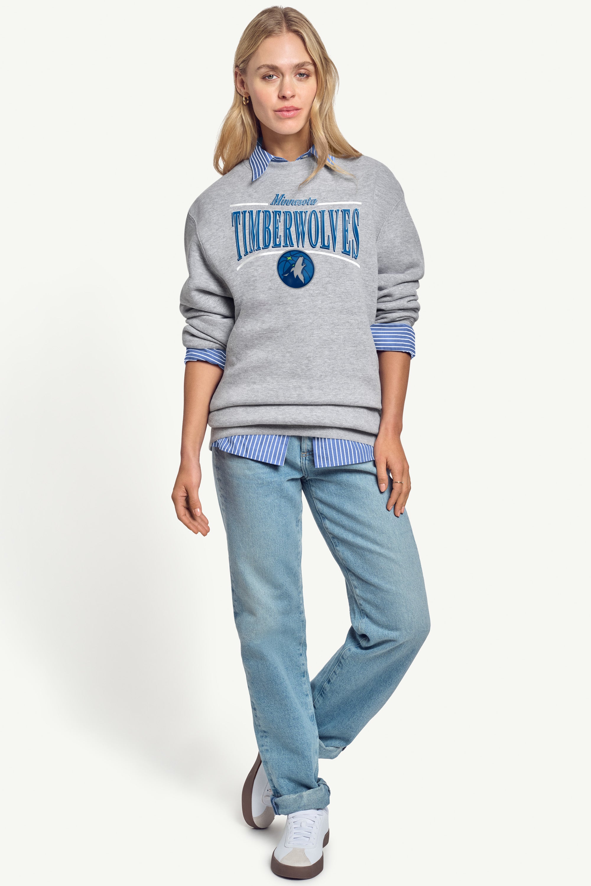 WOMENS MINNESOTA TIMBERWOLVES ARCH SWEATSHIRT View 3 | Minnesota Timberwolves