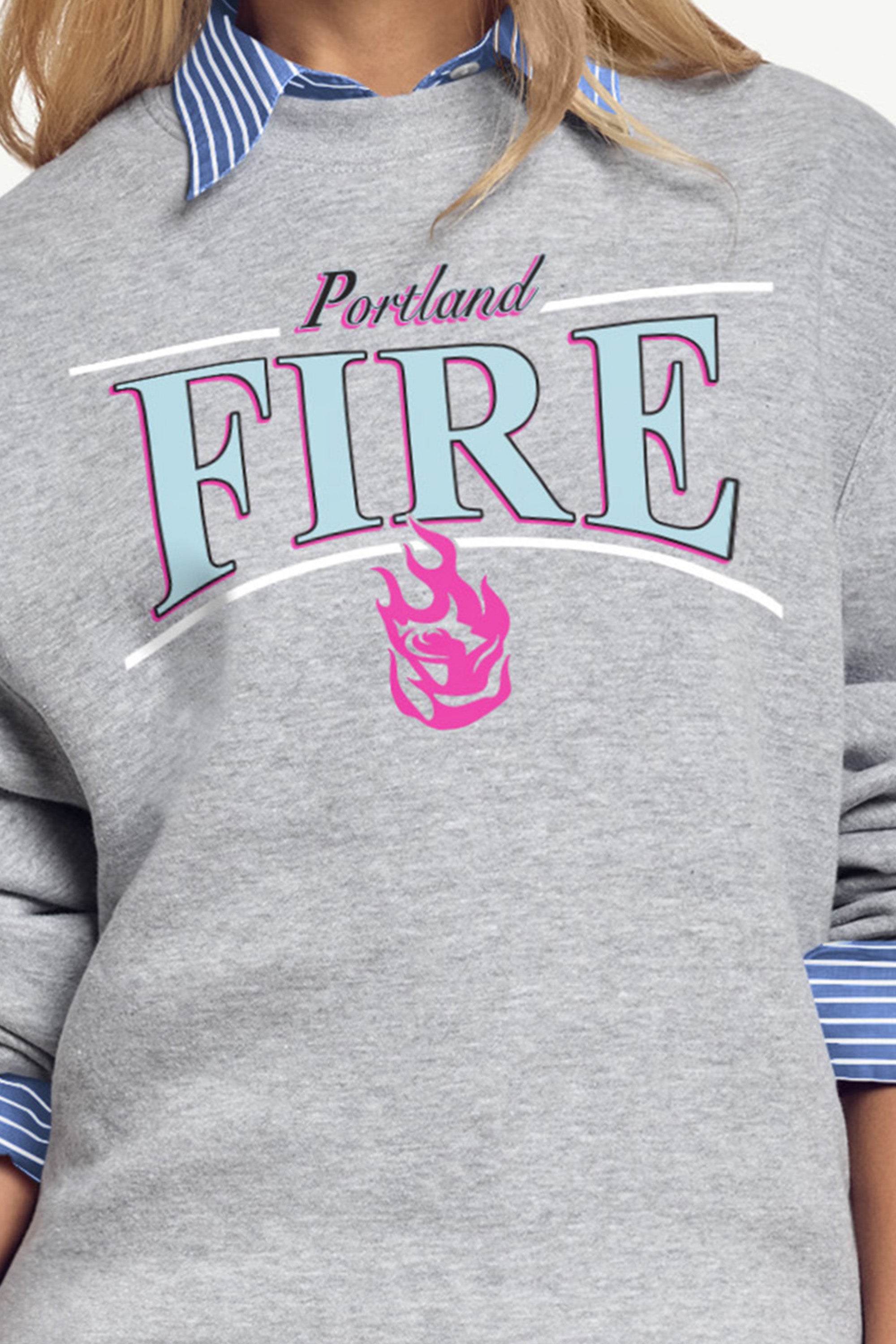 WOMENS WNBA PORTLAND FIRE ARCH SWEATSHIRT View 2 | Portland Fire