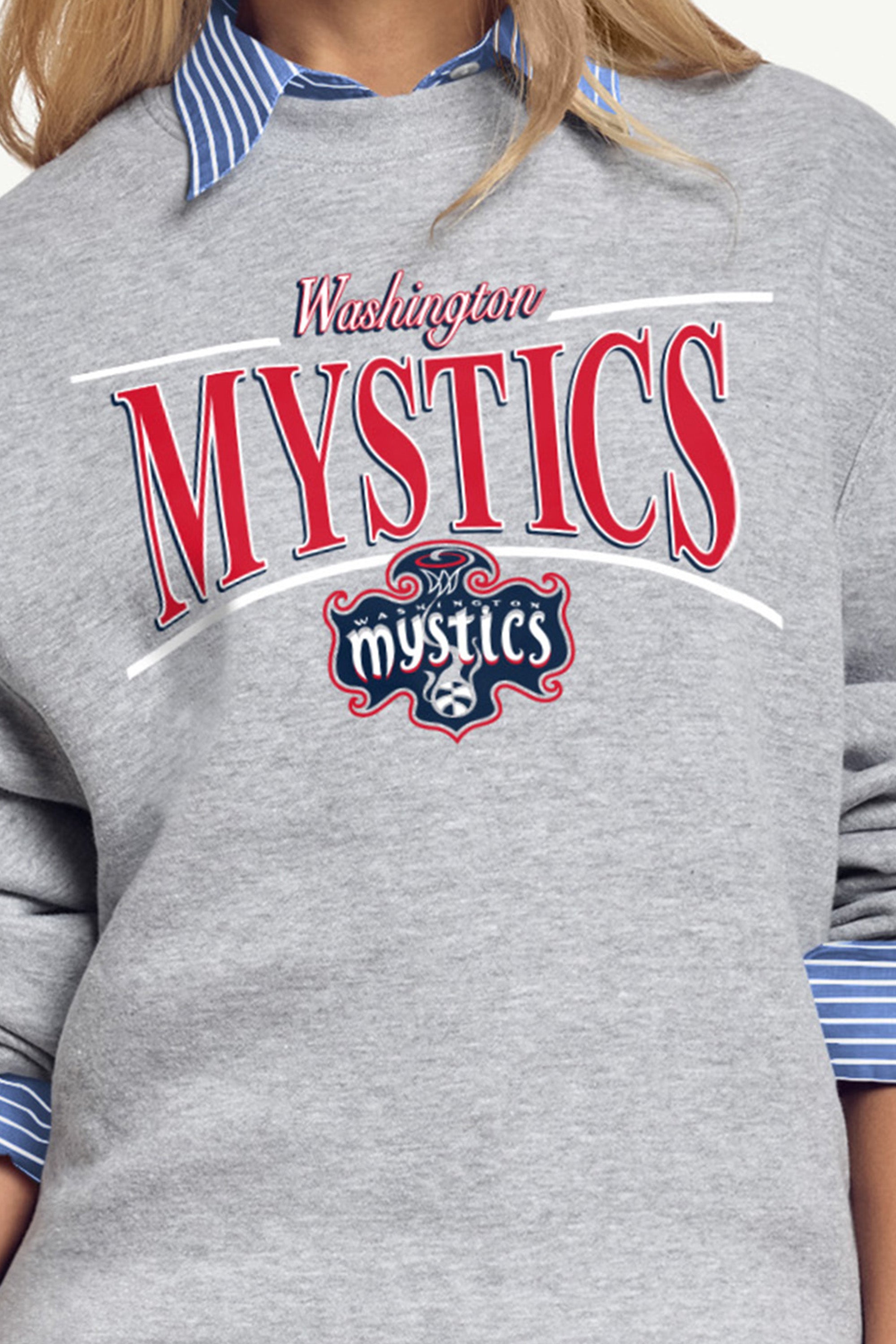 WOMENS WNBA WASHINGTON MYSTICS ARCH SWEATSHIRT View 2 | Washington Mystics