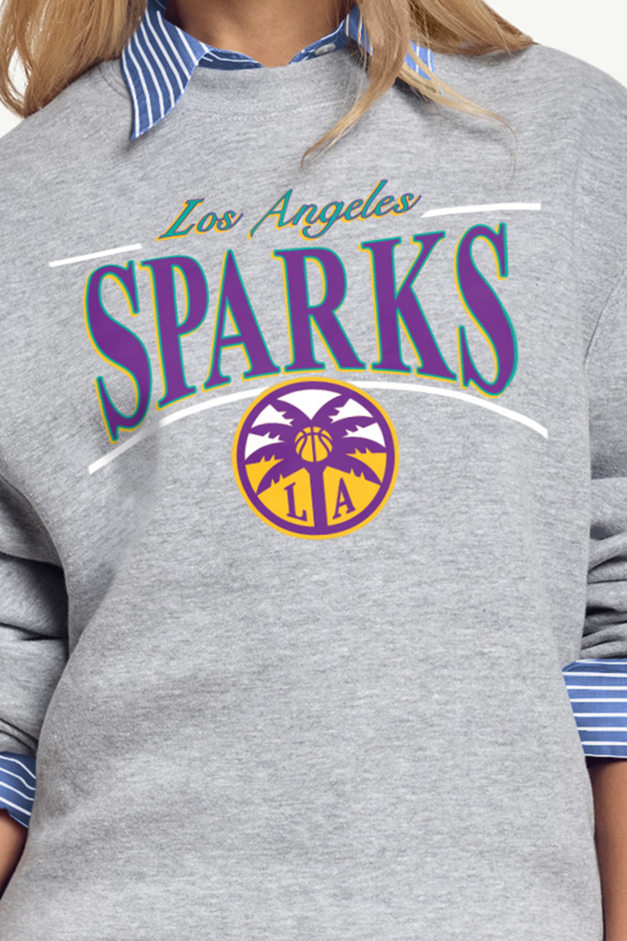 WOMENS WNBA LOS ANGELES SPARKS ARCH SWEATSHIRT View 2 | Los Angeles Sparks