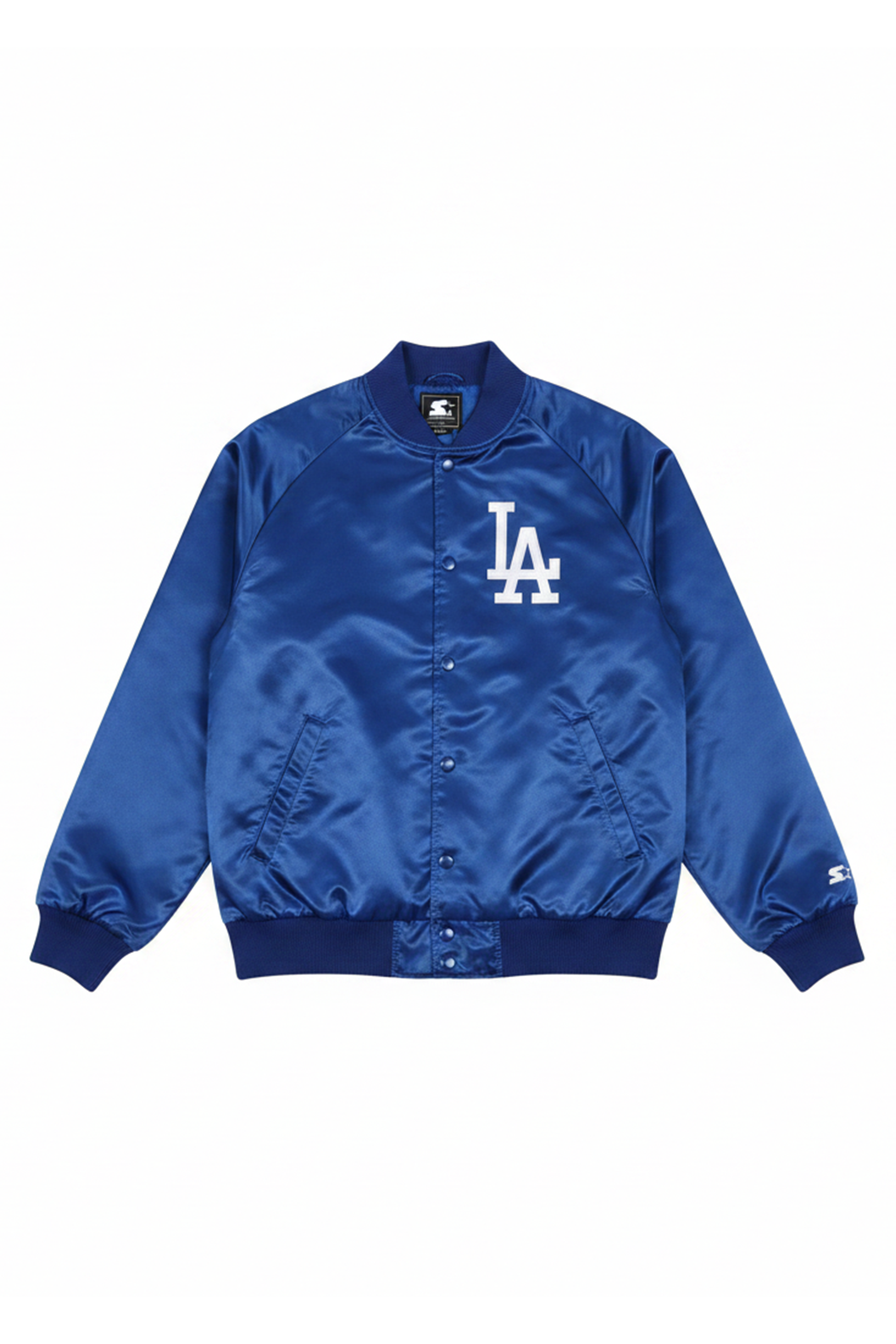 MENS LOS ANGELES DODGERS INDUCTEE SATIN VARSITY JACKET View 2